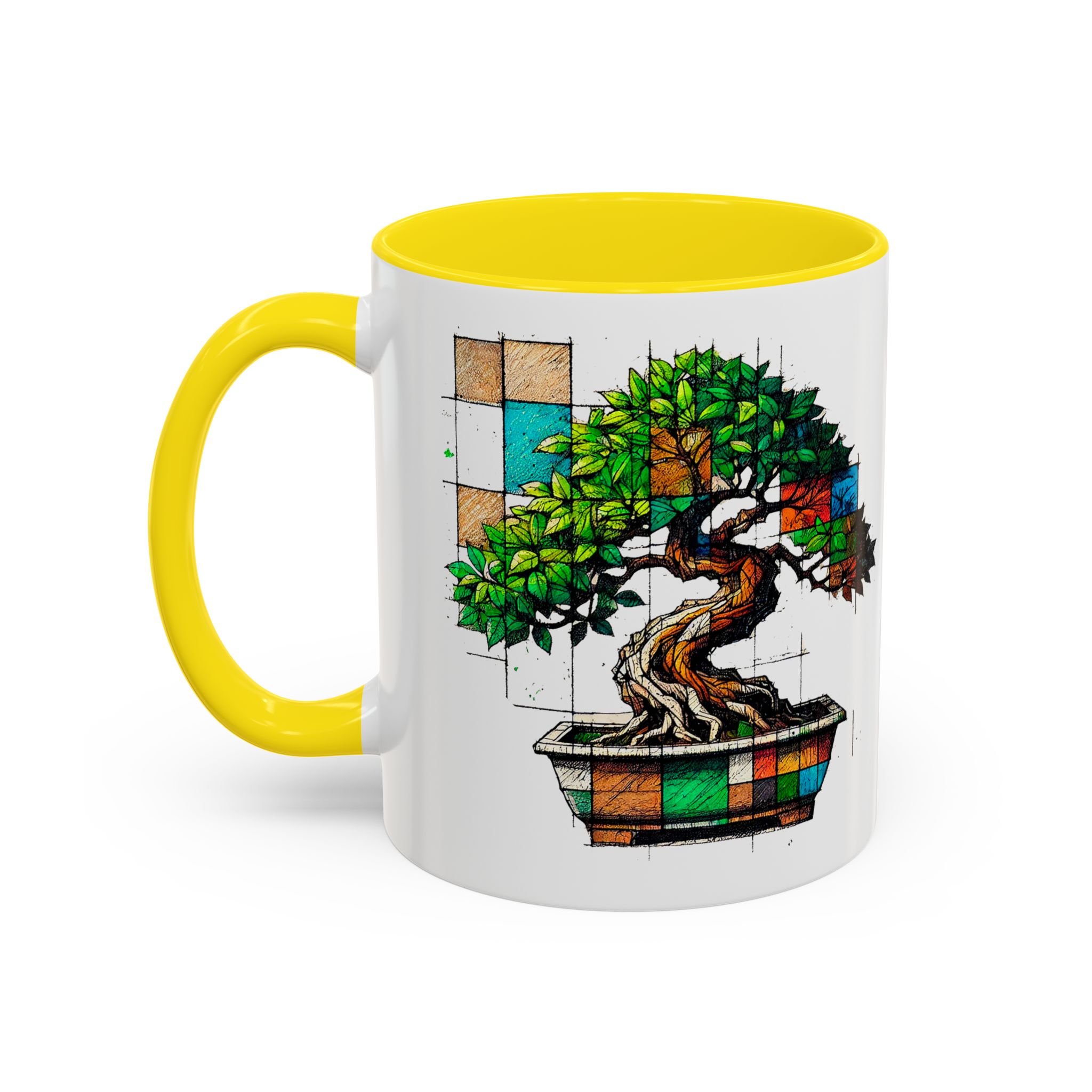 Bonsai mug zen nature style with original graphic pattern and cozy touch - Imagen 50