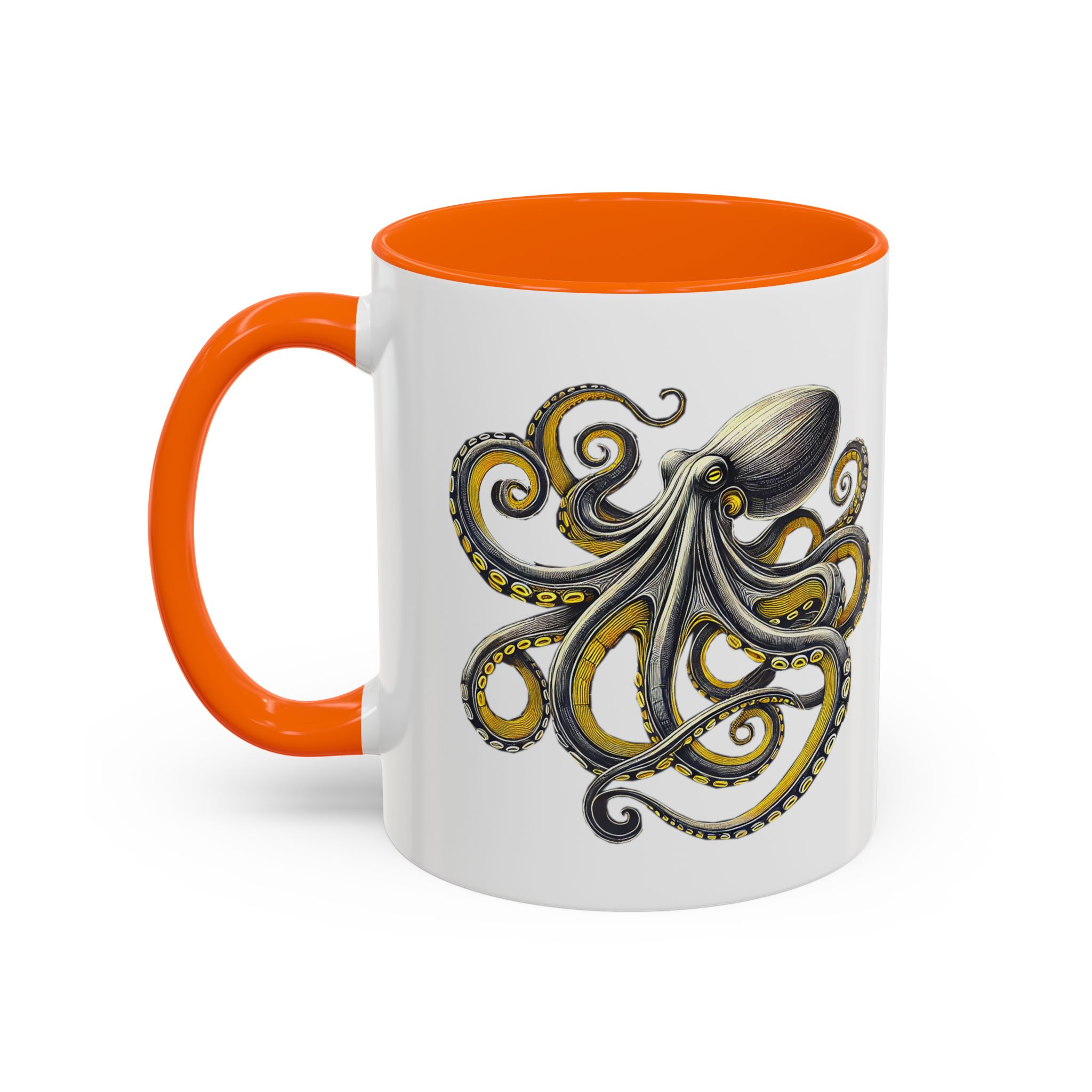 Coffee mug octopus calligraphy gift for her tea cup japan lover unique mug office accessory boho design – Image 42