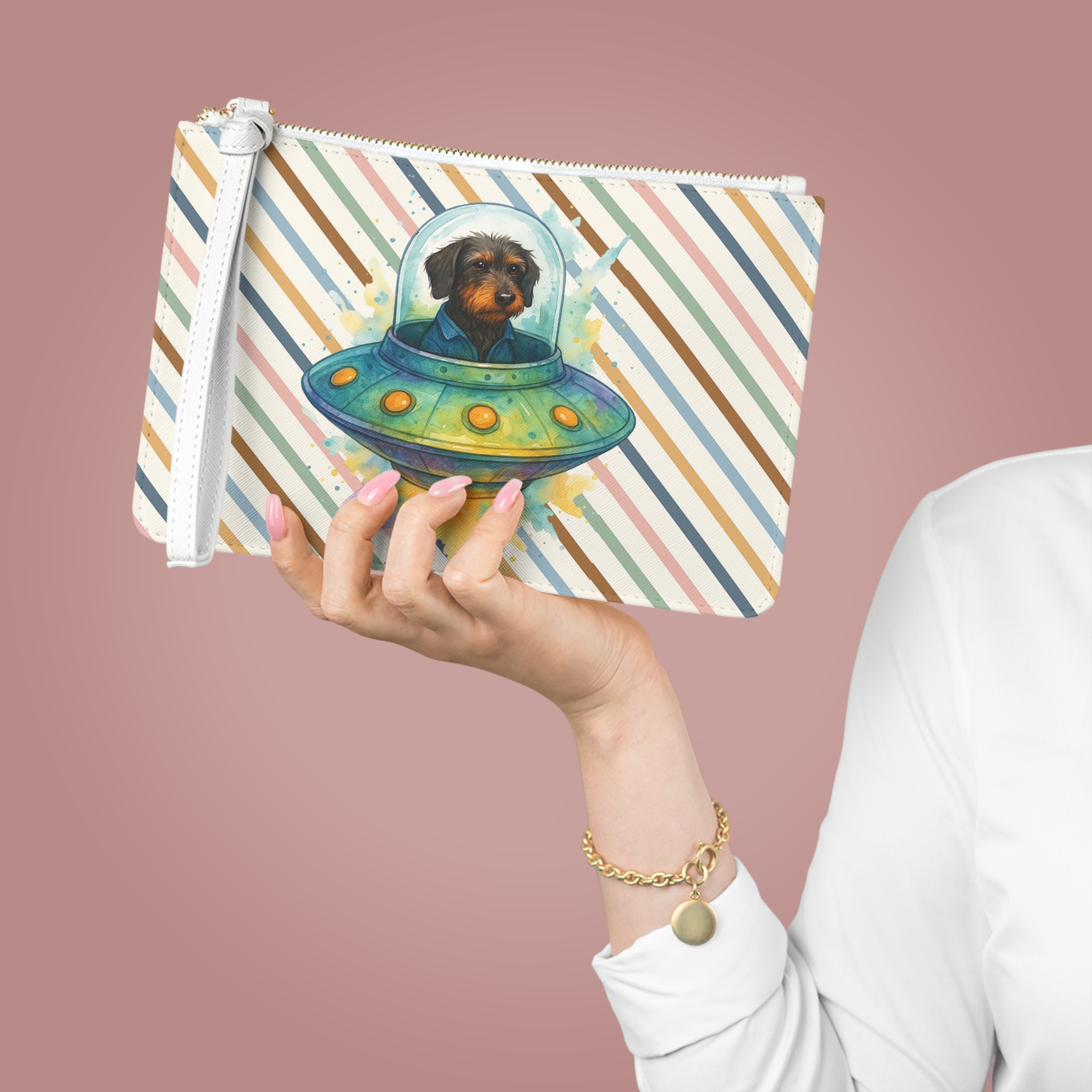 Dog clutch bag funny outerspace Bag astronaut pet lover cool gift clothing evening bag purse retro Handbag unique