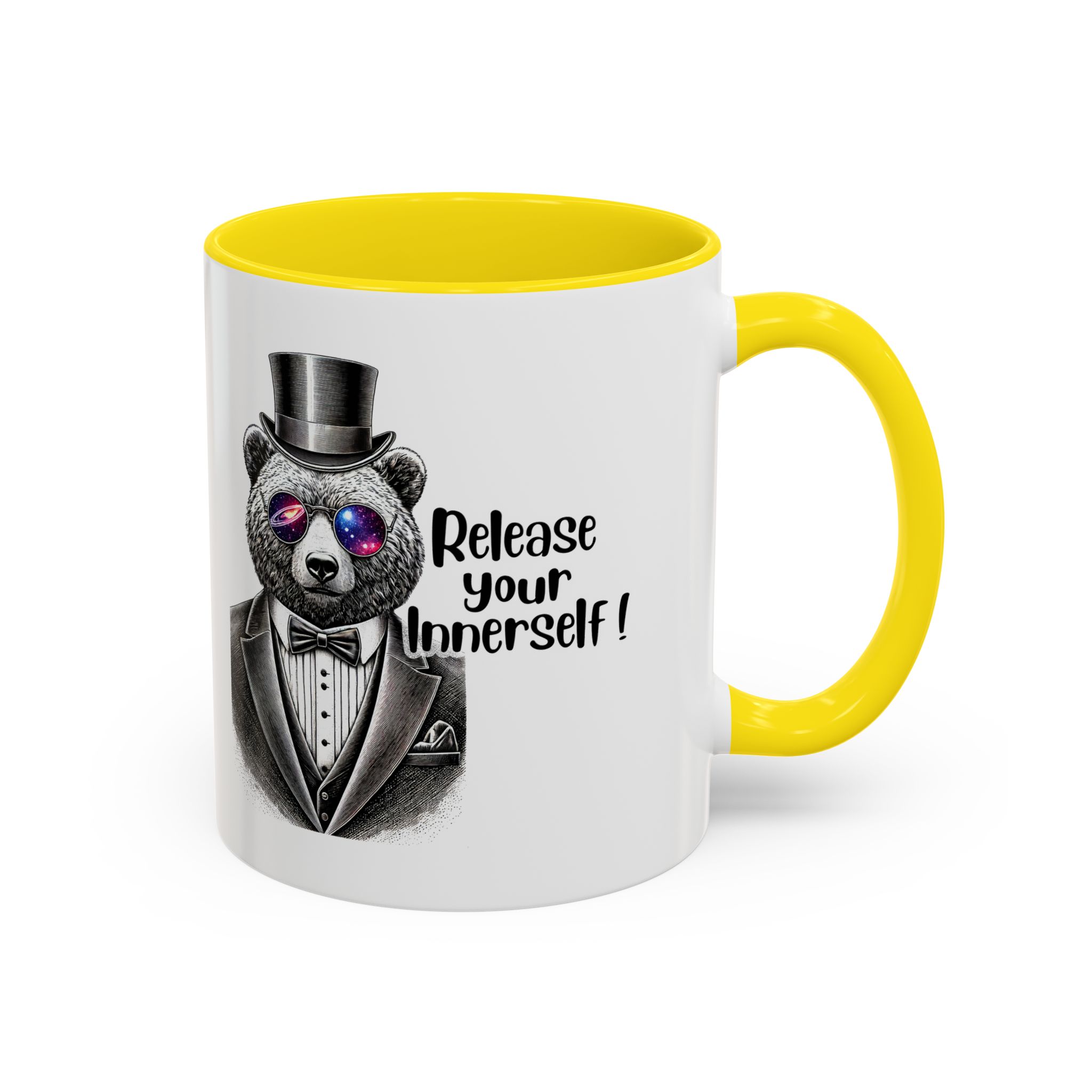 Funny mug boho motivational gift for her cute cup tea lover cool funny mug office accessory self confidence design bear - Image 49