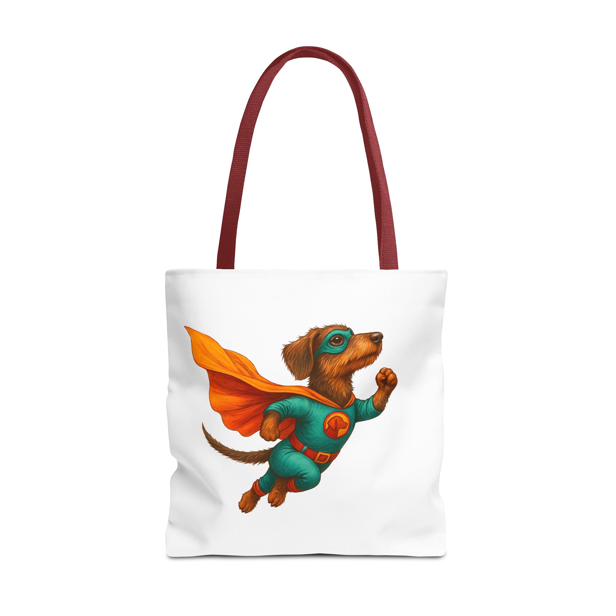 Fun Dachshund canva tote bag superhero Dog cute tote bag pet lover shoulder bag ethical cotton – Image 11