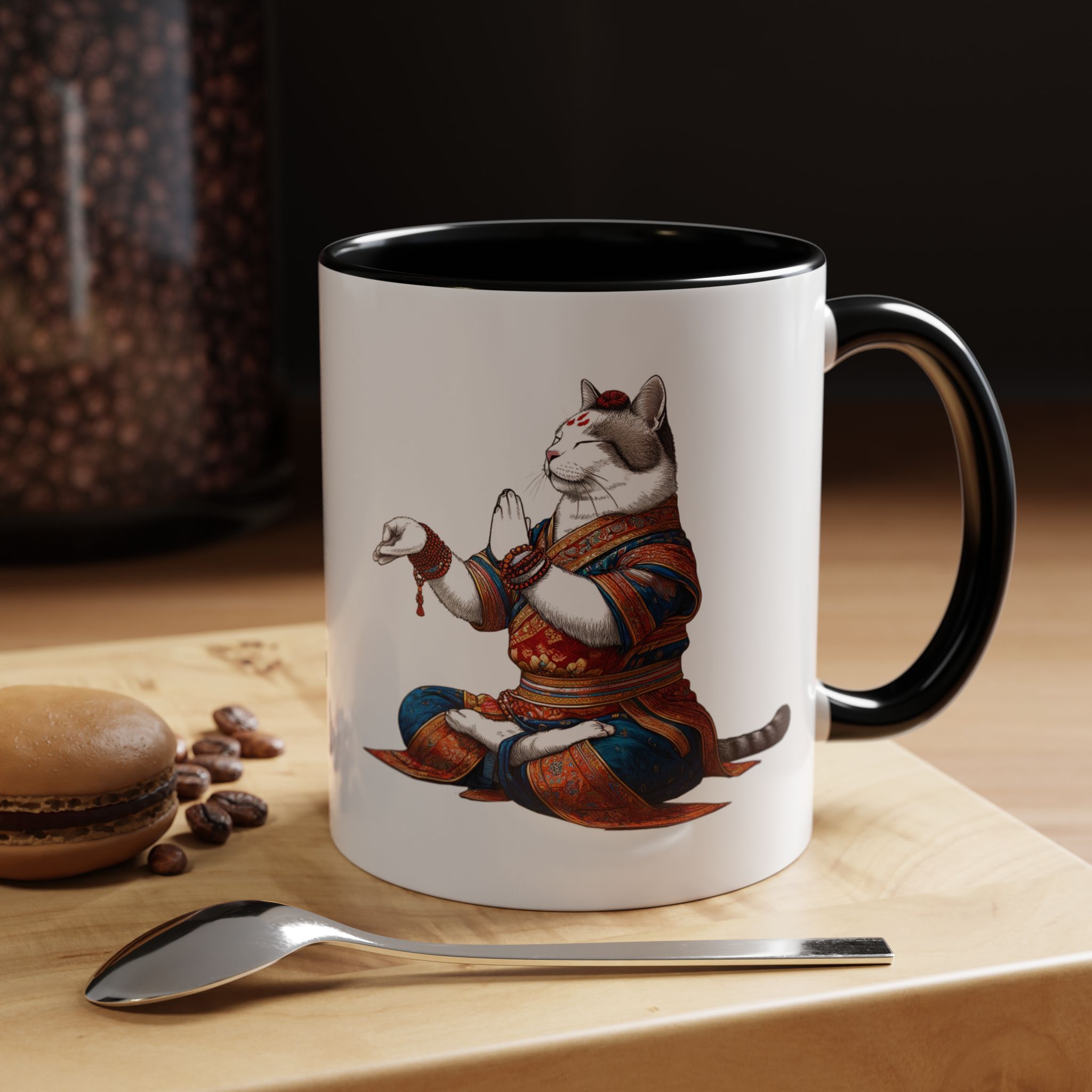 Office Mug cat lover yoga gift for mom Tea cup coffee Mug meditation accessory mindfulness pet design - Image 7