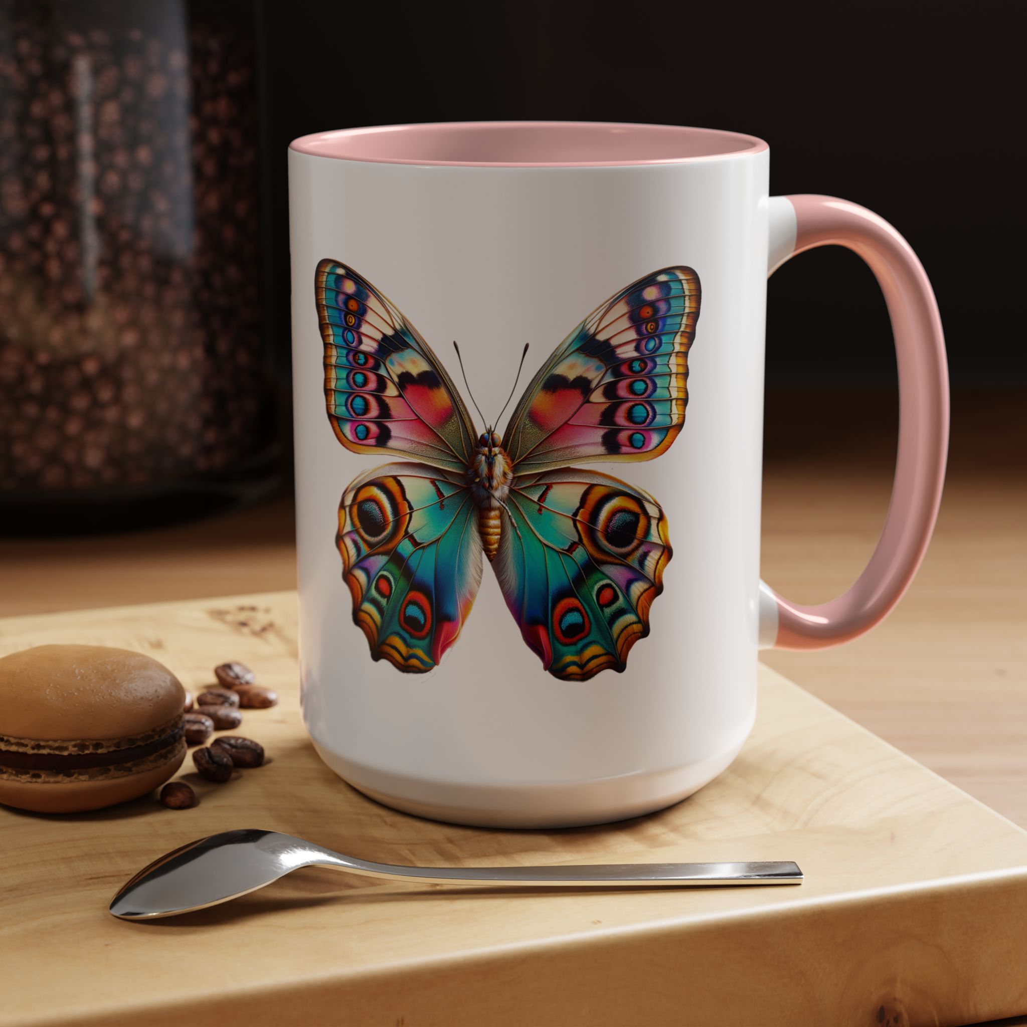 Coffee mug Butterfly unique cup boho gift for her office accessory cute mug nature design - Imagen 31