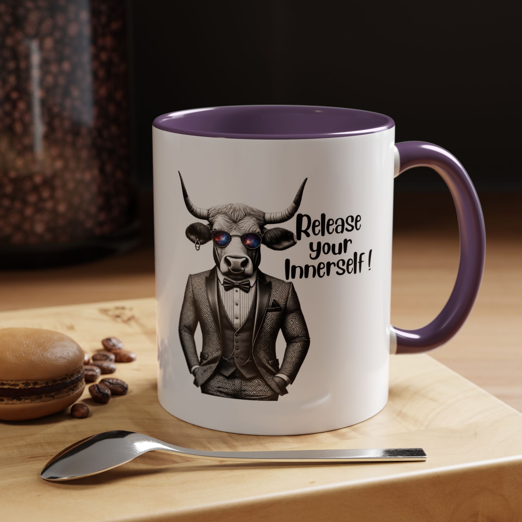 Coffee mug funny motivational gift for her cute cup tea lover cool boho mug office accessory self confidence design bull – Image 47