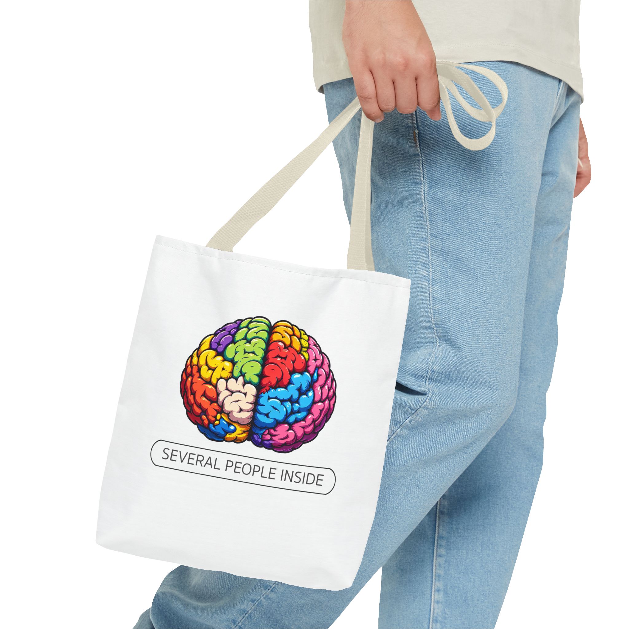 Satiric tote bag Brain canvas tote bag funny shoulder bag fun gift sarcastic cute tote bag boho purse cool handbag – Image 20