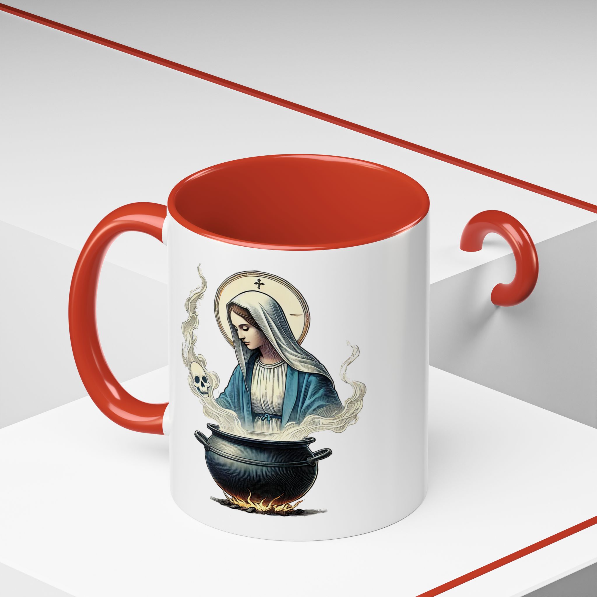Coffee Mug funny virgin mary design sarcastic mug boho gift for her unique cup tea accessory cool design religious joke - Image 20