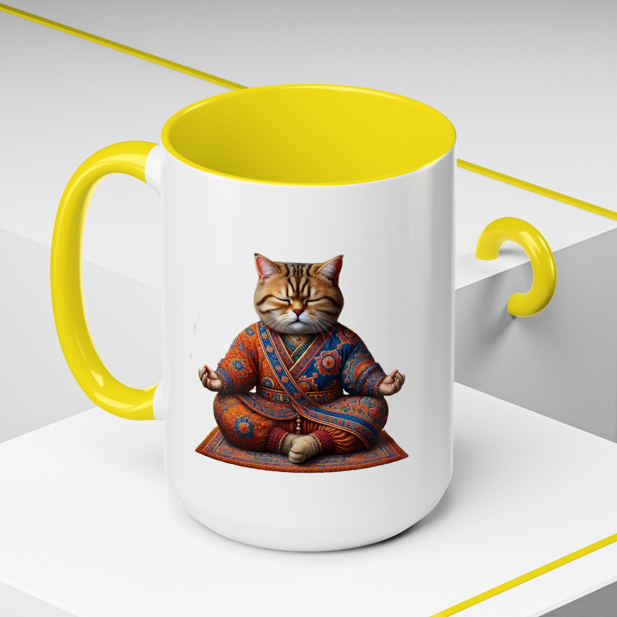 Office Mug cat lover yoga gift for mom Tea cup coffee Mug meditation accessory mindfulness pet design - Image 64