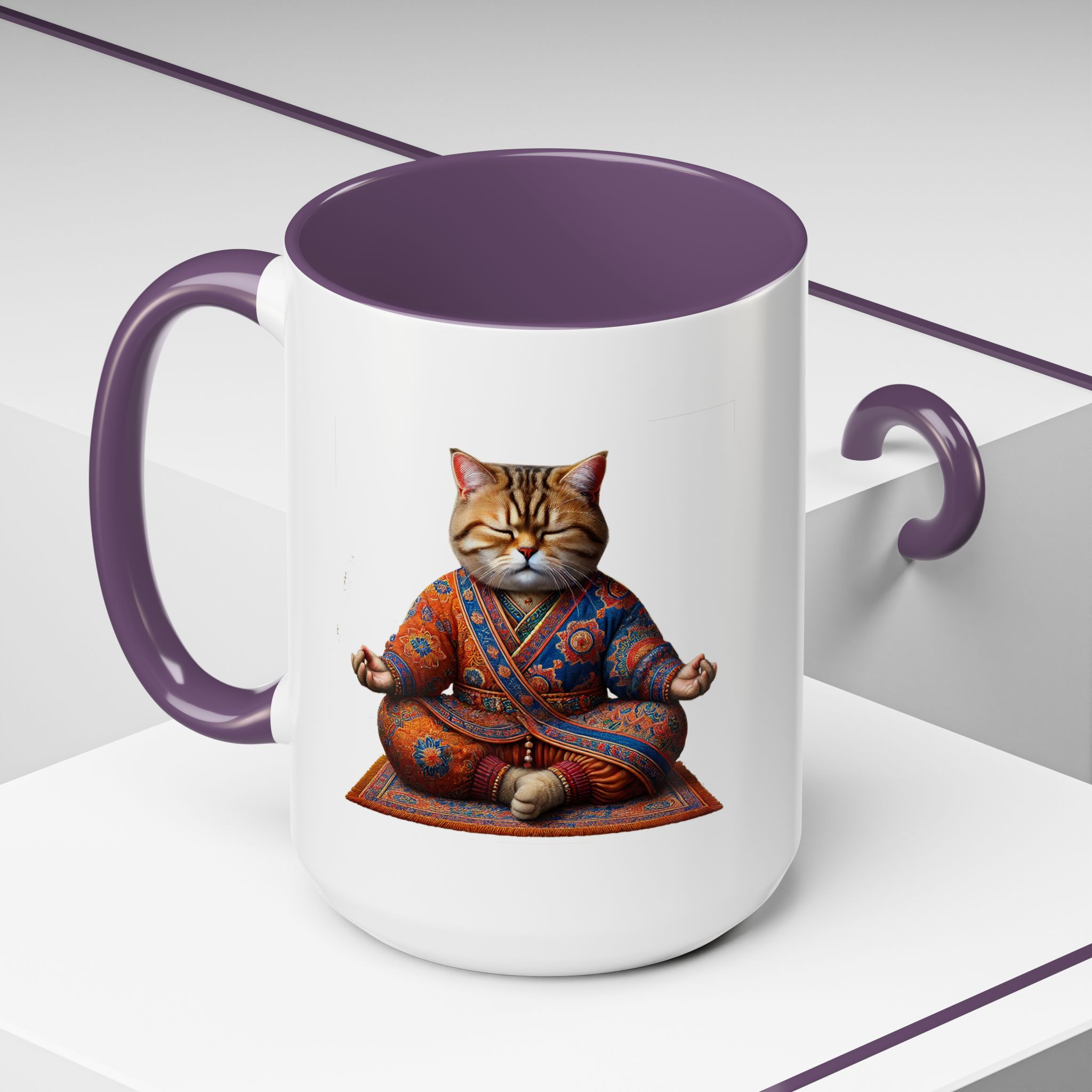 Office Mug cat lover yoga gift for mom Tea cup coffee Mug meditation accessory mindfulness pet design - Image 60