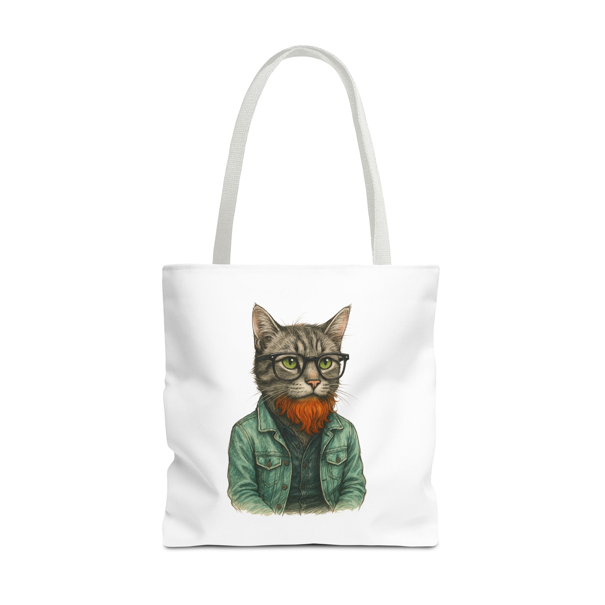 Hipster Cat tote bag – Kitty Tote bag – Boho Cat purse hipster print - Image 17