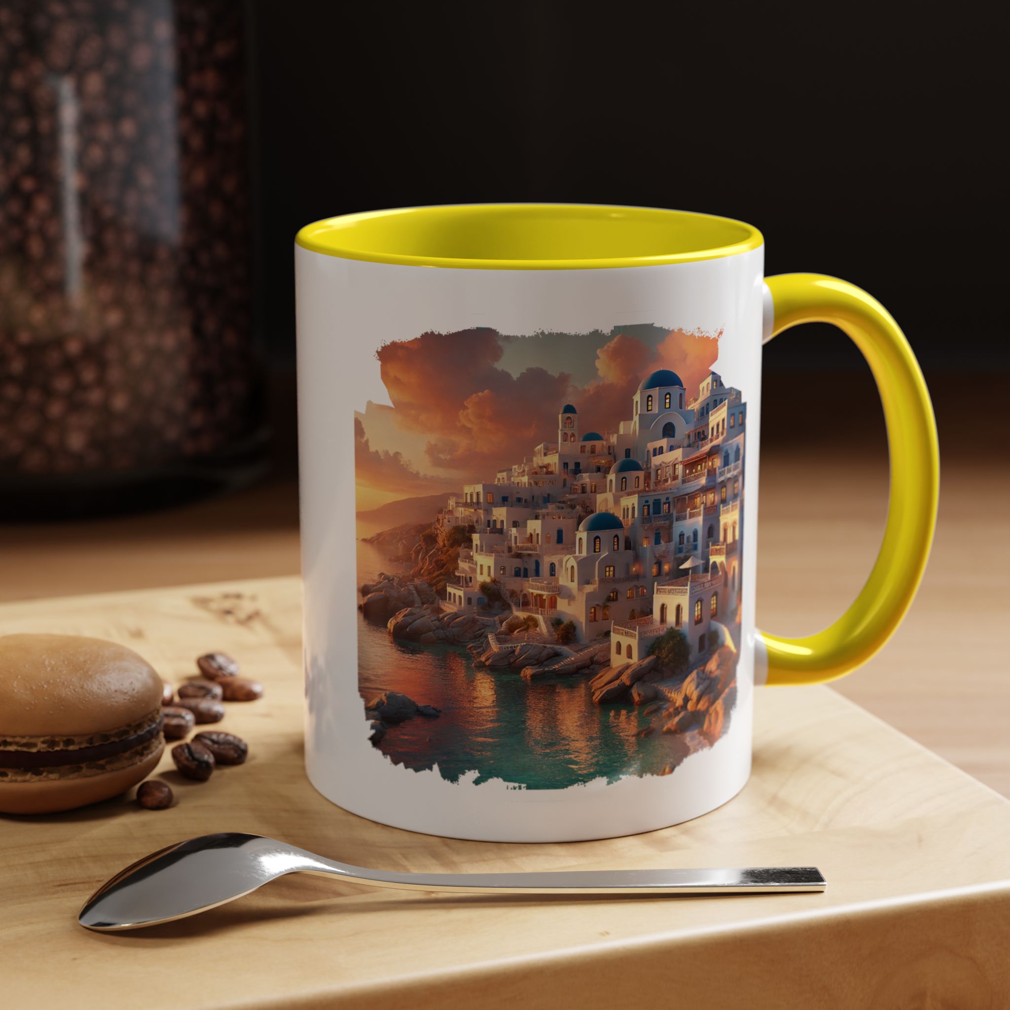 Office mug landscape Santorini caldera office mug nature print greece boho gift coffee cup tea accessory unique - Image 51