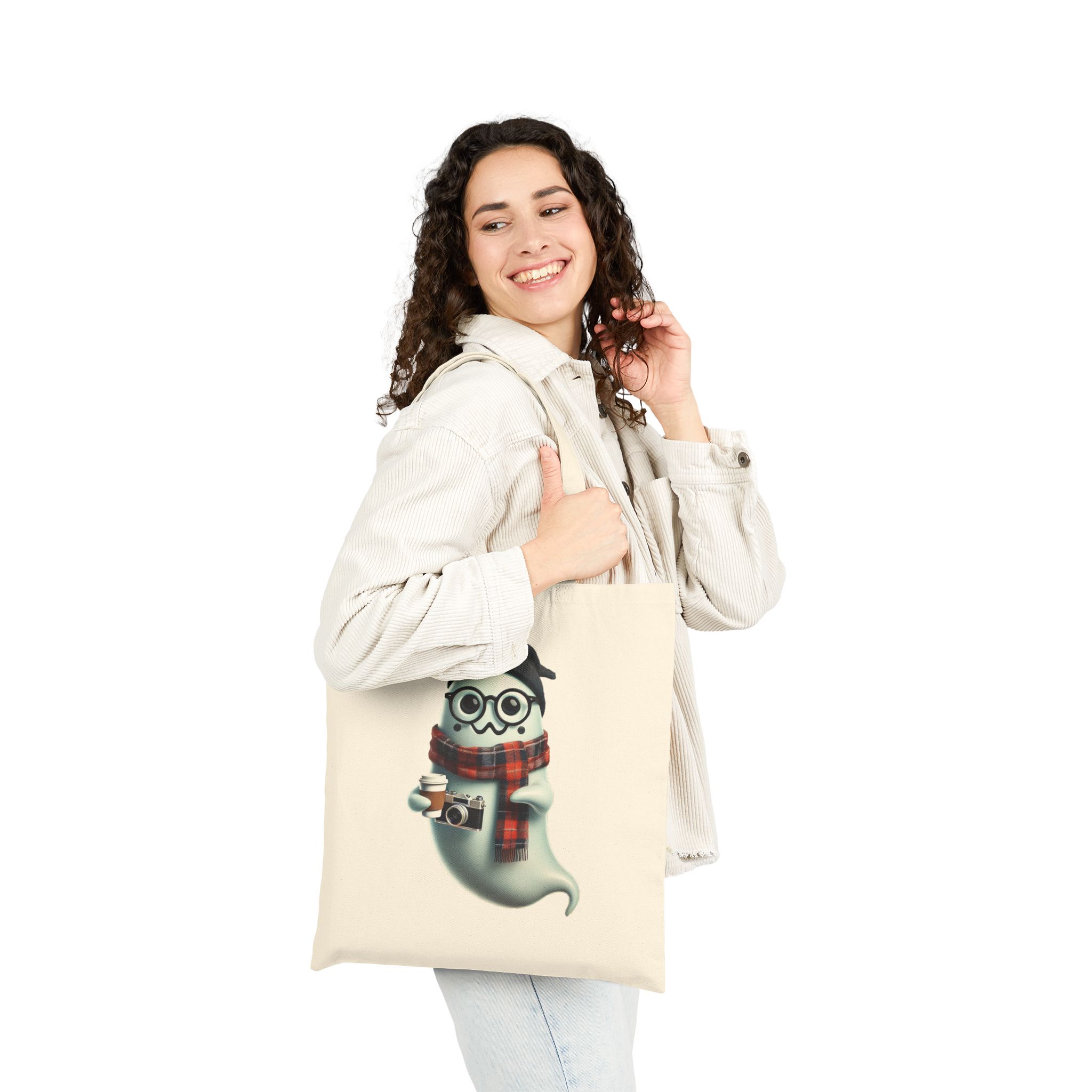 Boho Canvas Tote bag ghost funny Bag hipster gift cool clothing unique shoulder bag purse cute Handbag unique - Image 3