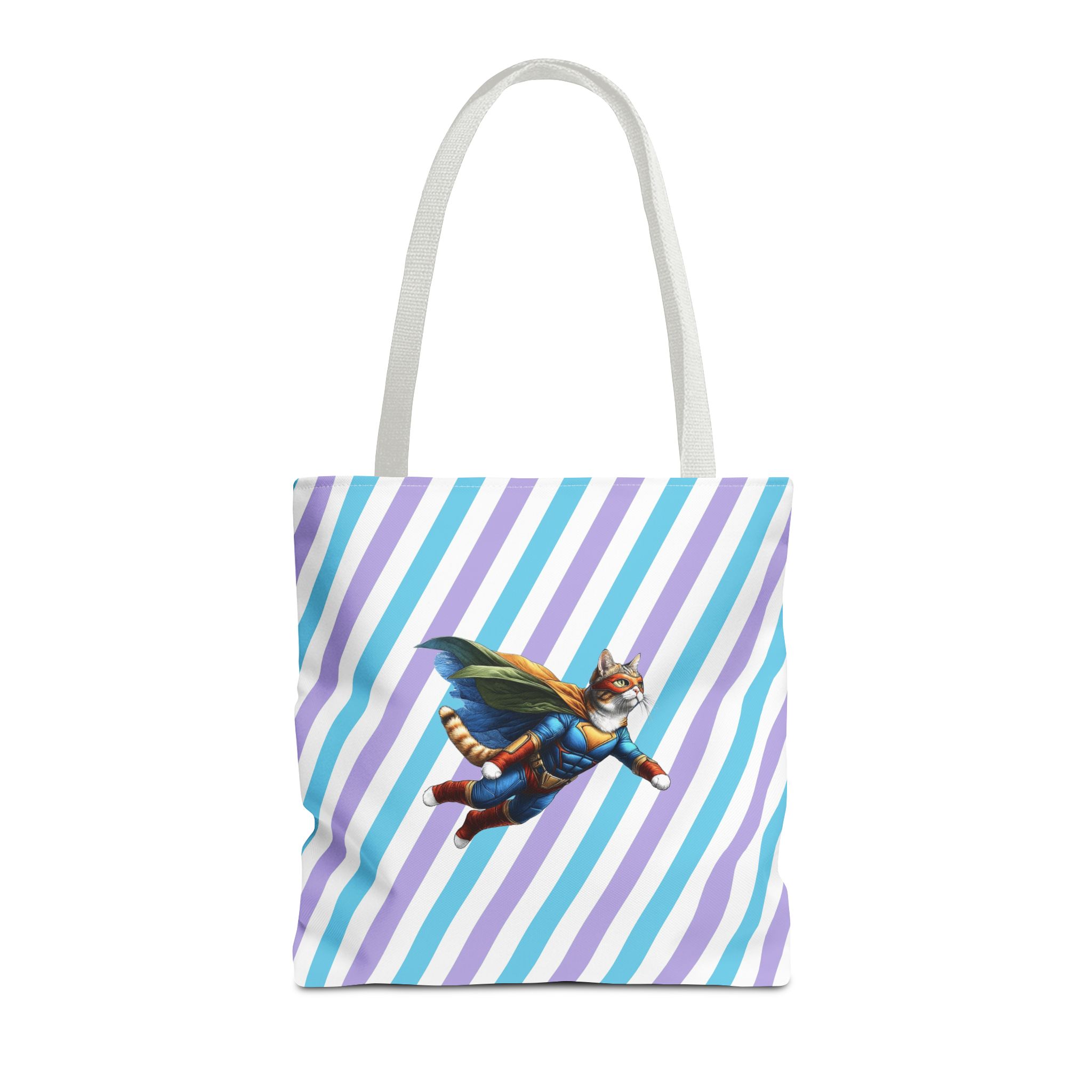 superhero tote bag cat canvas tote bag funny handbag fantasy purse kitten lover cool cat shoulder bag – Image 15