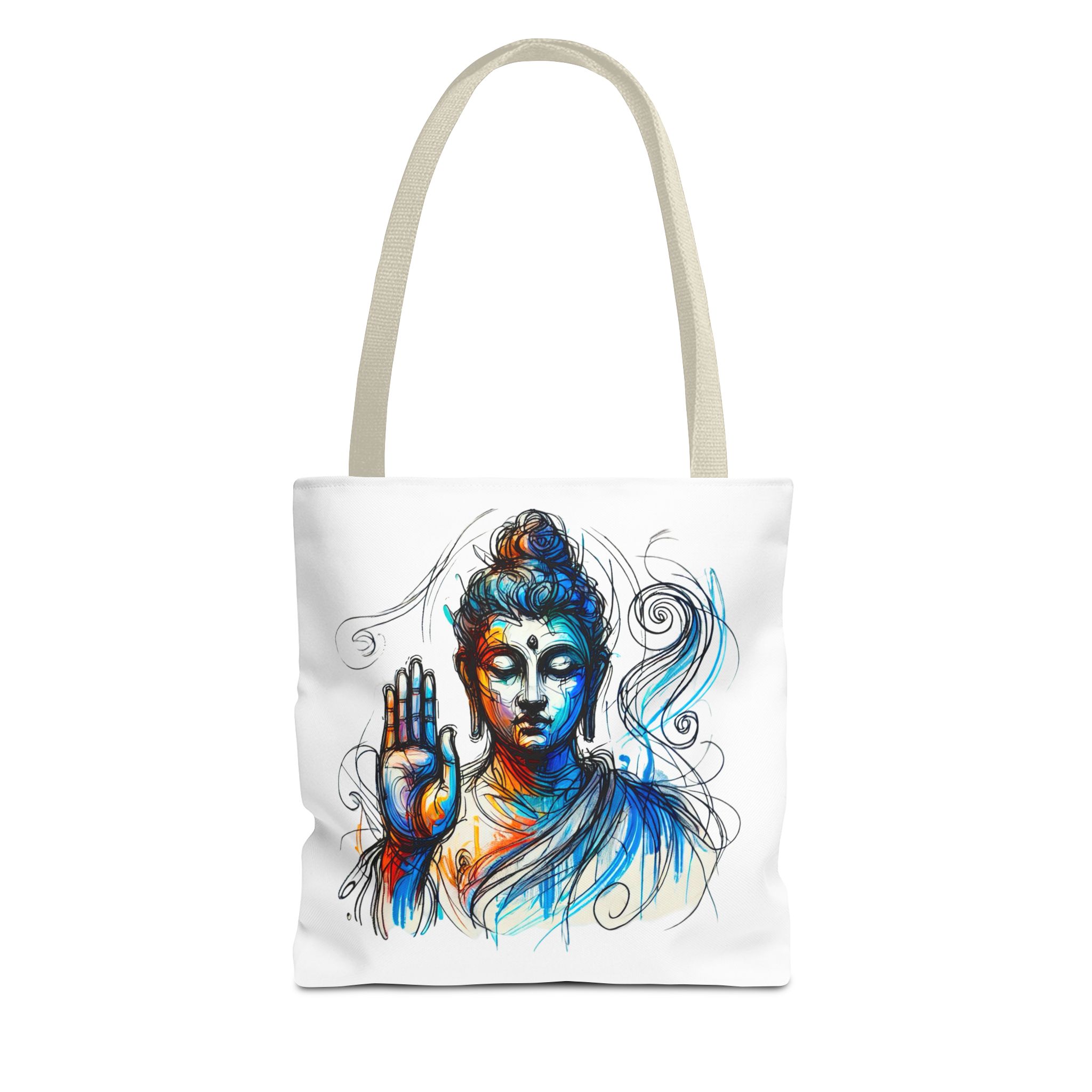 Canvas tote bag yoga bag vintage buddha shoulder bag Meditation handbag buddhism mindfulness - Image 19