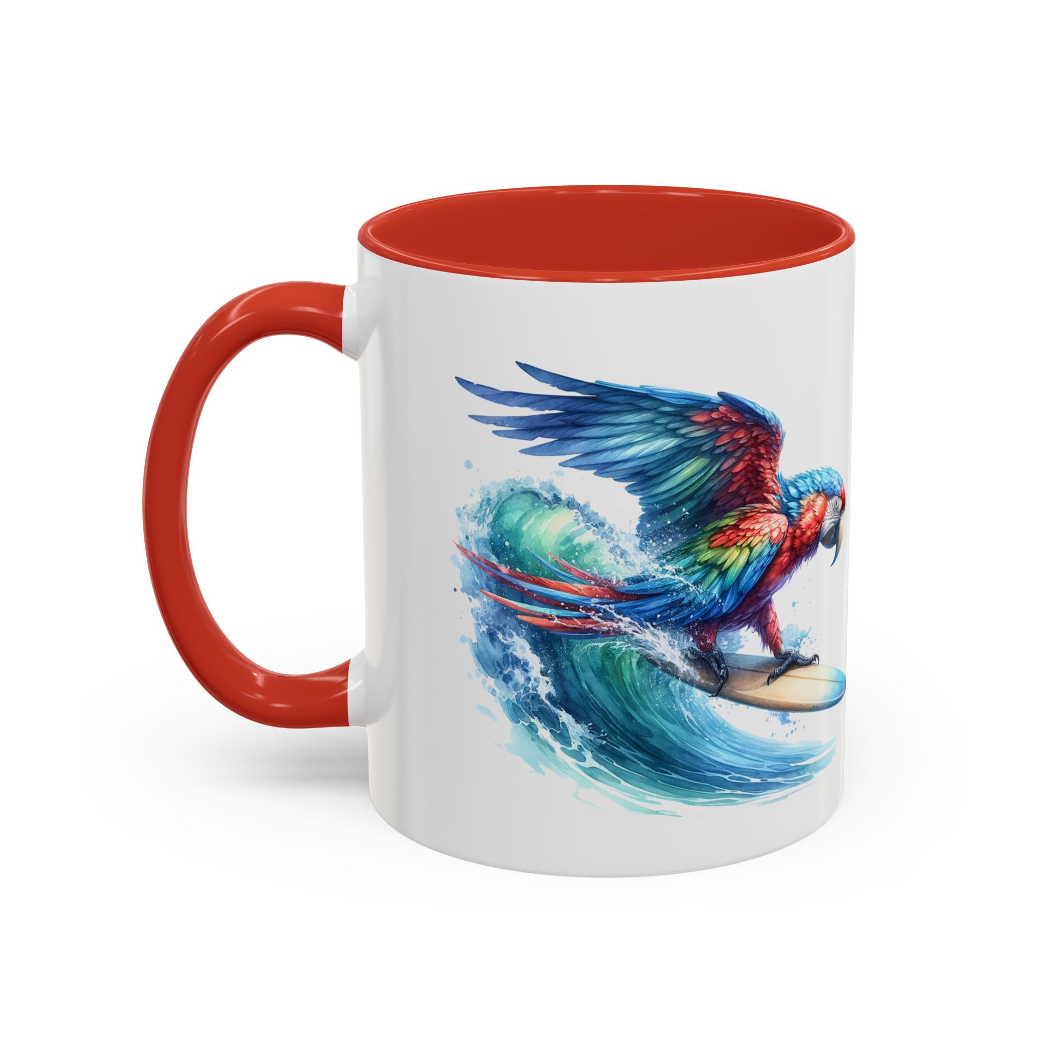 Coffee mug surf gift for her Parrot surf lover tea cup boho Mug office unique accessory nature design – Image 10