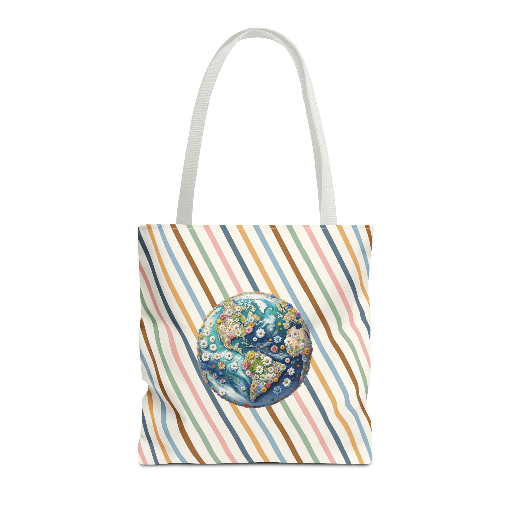 Floral Planet canvas tote bag ecology cute tote bag vintage bag perfect for nature lovers and shoulder bag gift for her - Image 15