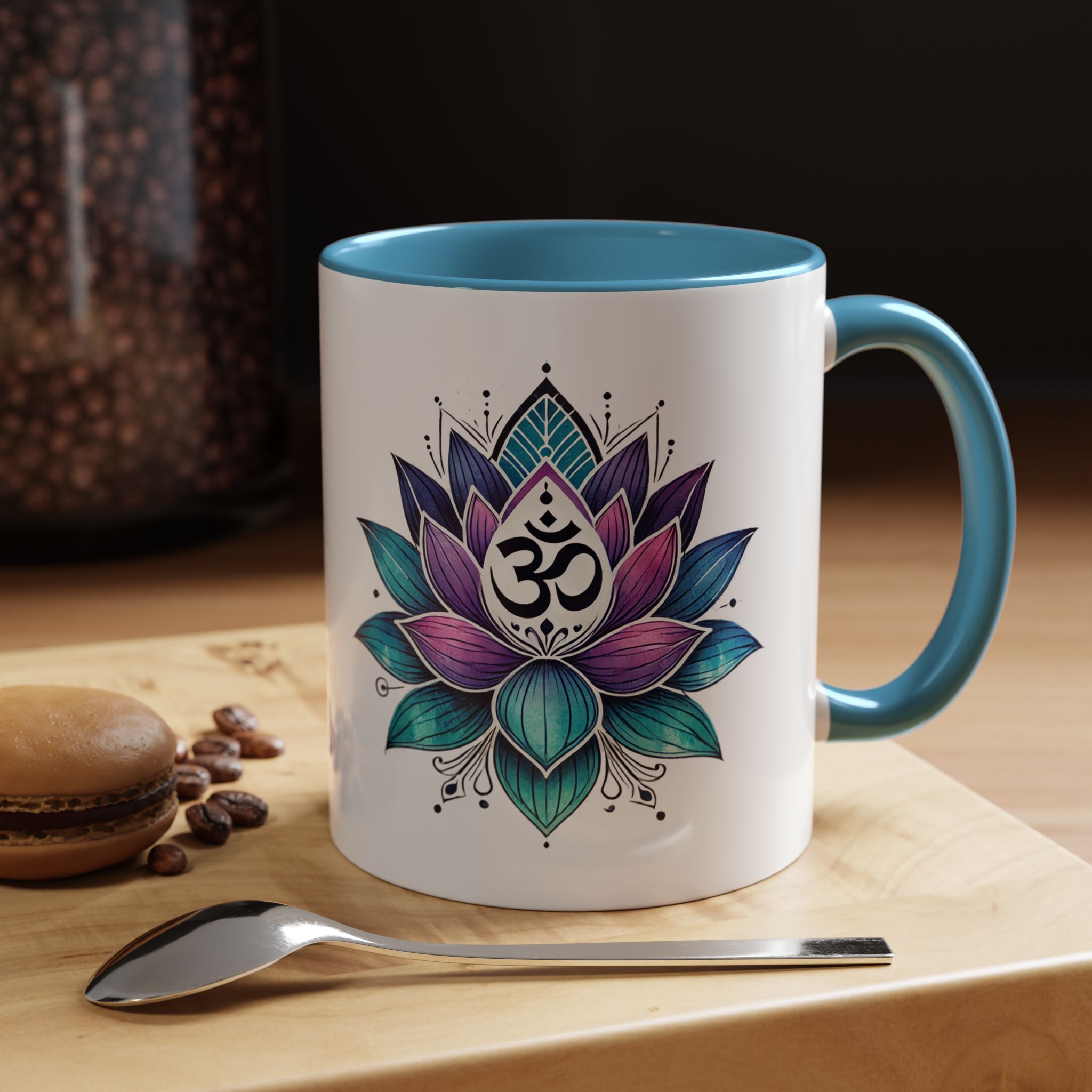 Boho office mug mindfulness mug lotus flower yoga gift coffee lover meditation accessory tea cup cute – Image 3