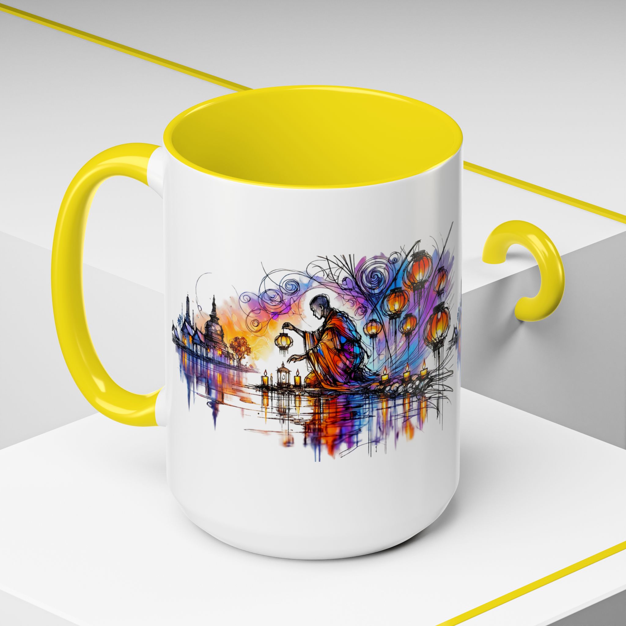 Office mug Buddha coffee Cup yoga tea Mug coffee meditation accessory mindfulnss cool gift for her – Image 64