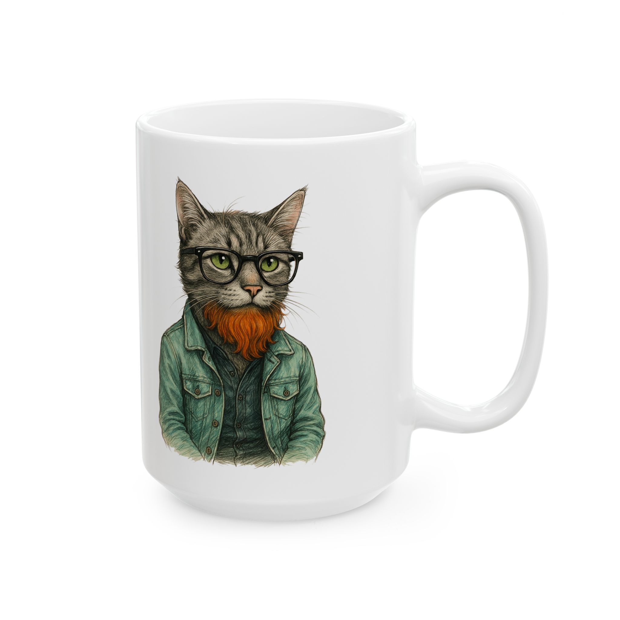 Funny mug cat Boho coffee mug funny gift pet lover hipster accessory lover tea office mug unique design - Image 4