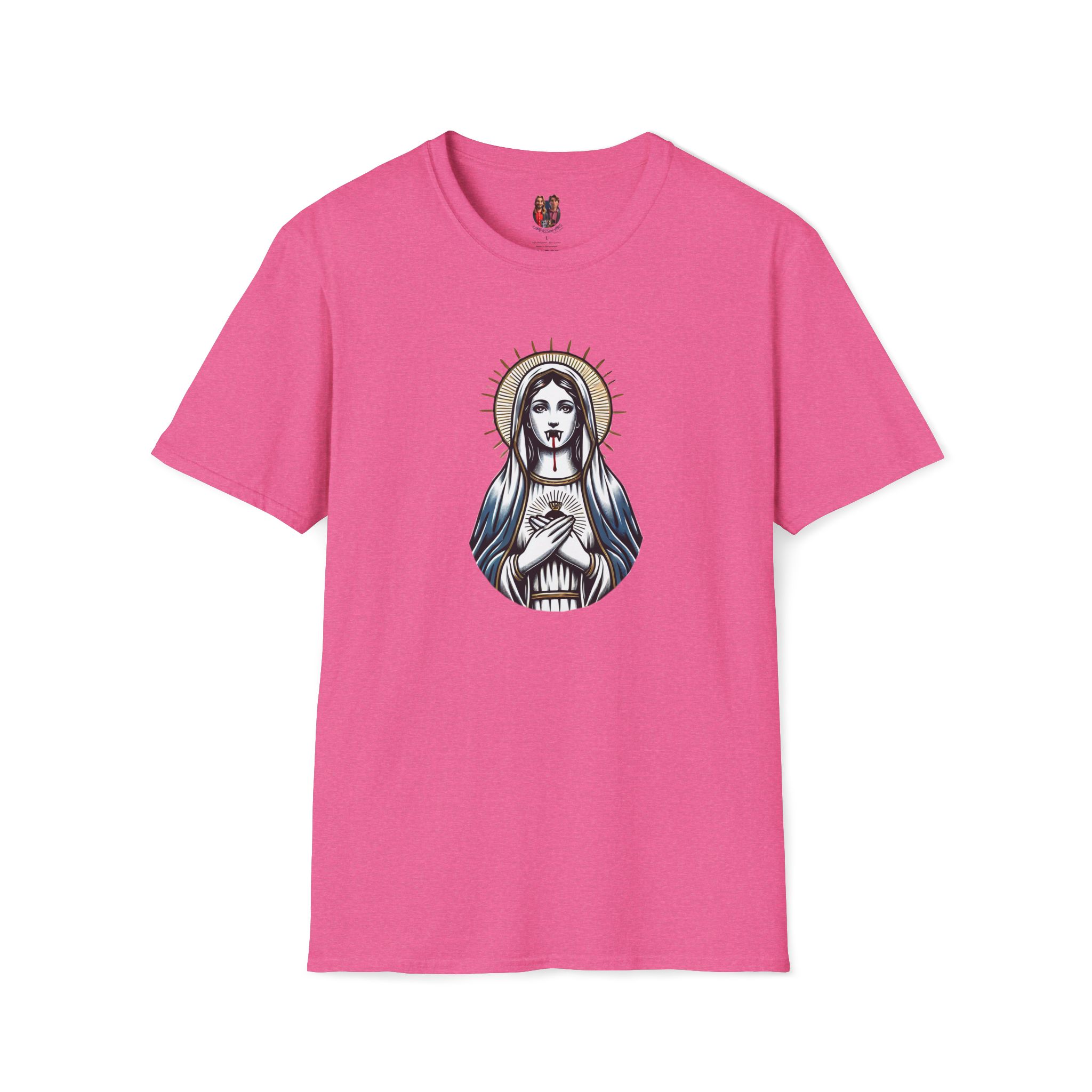 Ironic Tshirt vampire graphic tee virgin mary sarcastic clothing gift satirical print cool apparel comfy outfit comfort colors shirt - Image 32