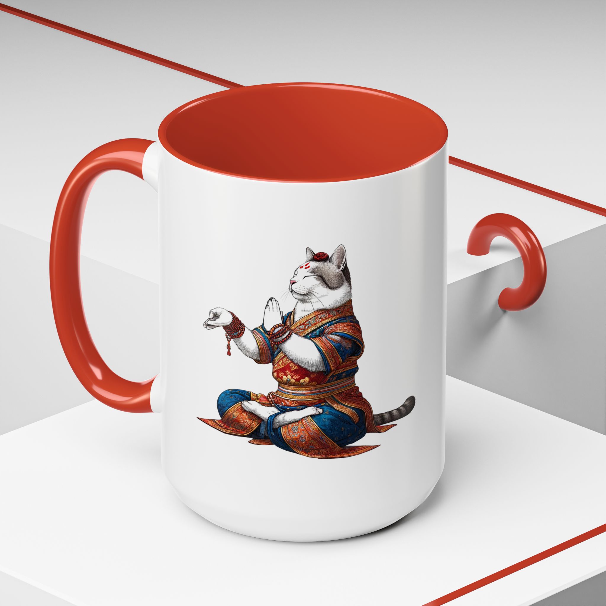 Office Mug cat lover yoga gift for mom Tea cup coffee Mug meditation accessory mindfulness pet design - Image 36