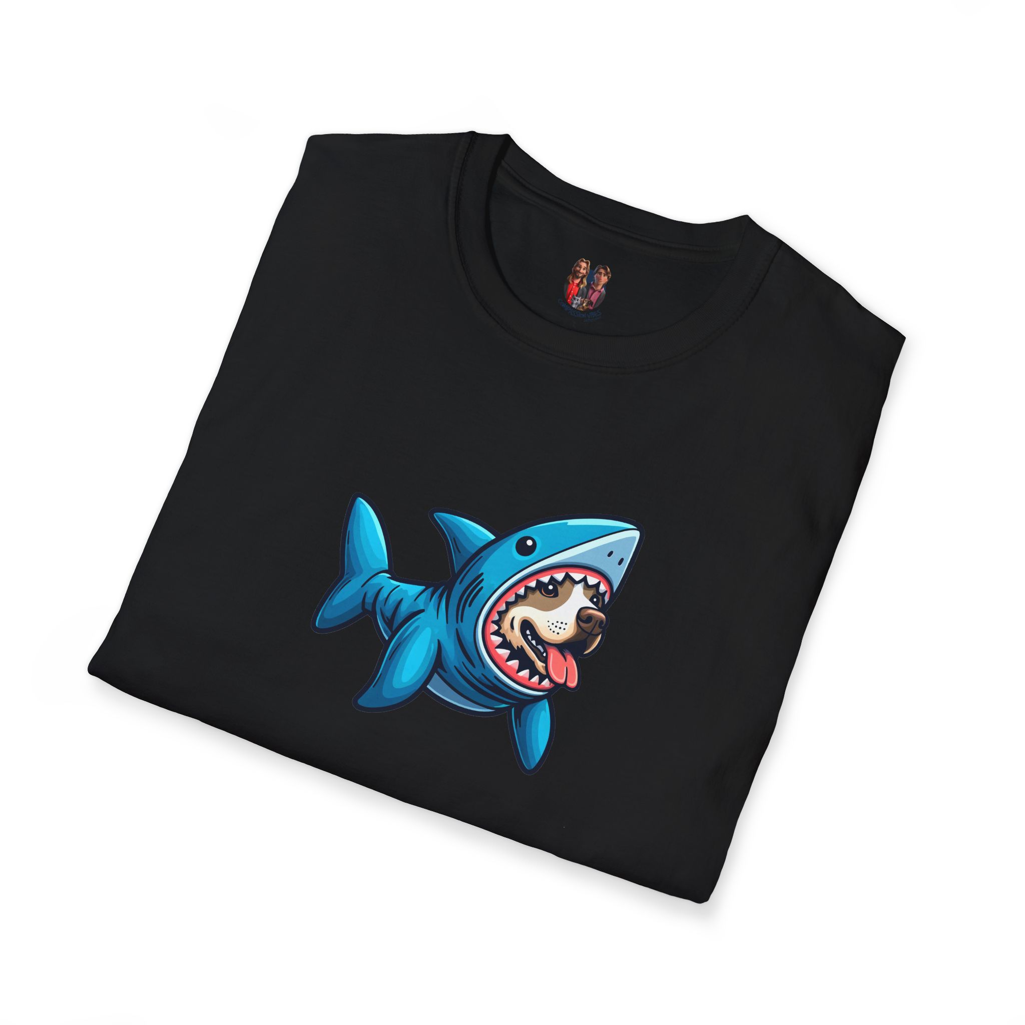 Funny tshirt shark graphic tee Dog Shark costume comfy shirt unisex puppy print pet lover dog apparel cool outfit - Image 5