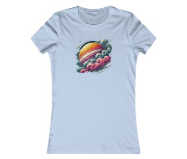 Graphic T-Shirt with Planet Design