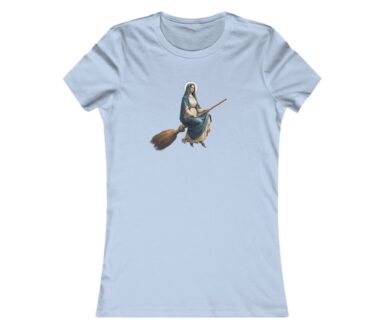 Light Blue T-Shirt with Witch Design