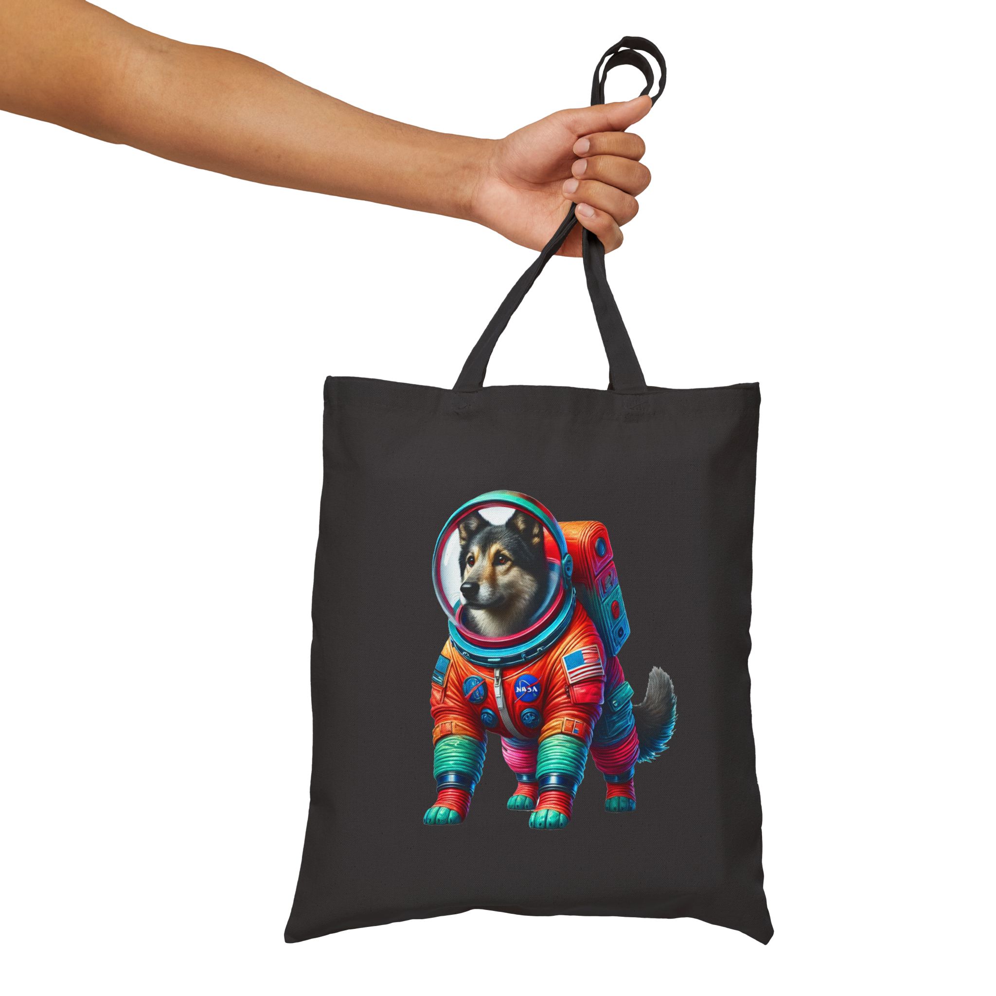 Funny canvas tote bag Dog Astronaut cute tote bag outerspace dog vintage gift shoulder bag pet lover handbag purse - Image 8