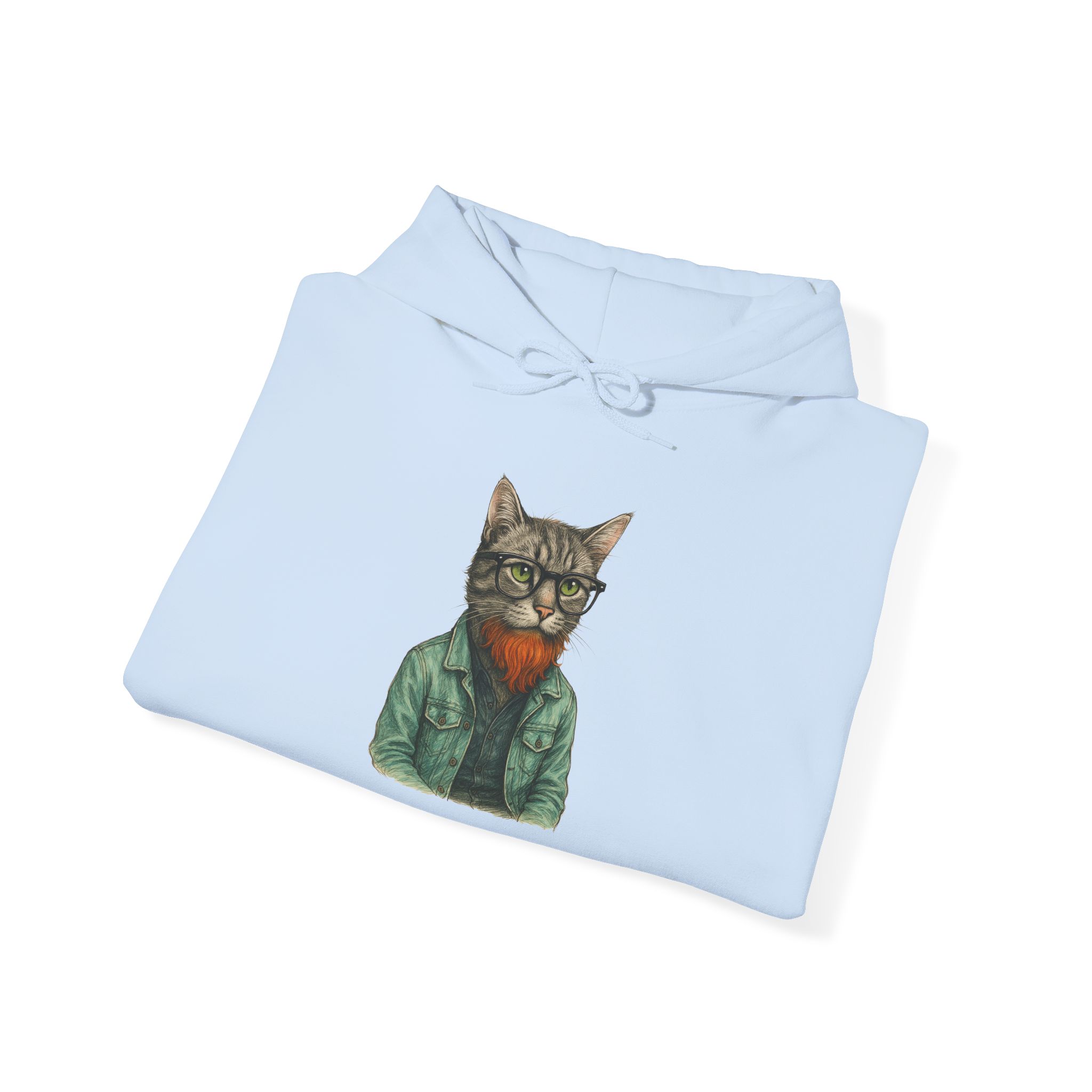 Hipster Cat Hoodie – Kitty Hoodie – Boho Cat sweatshirt hipster print - Image 17