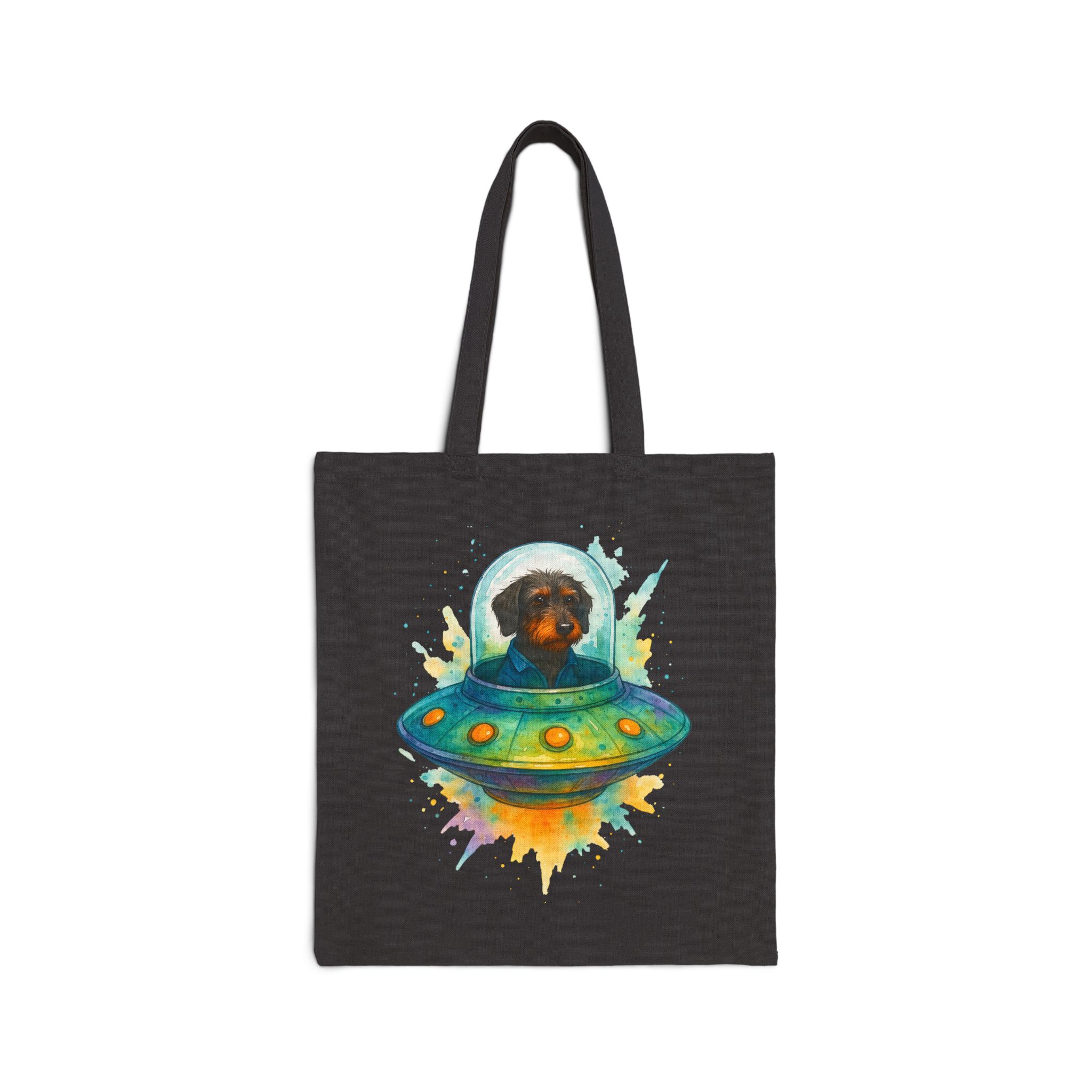 Dog Canvas Tote bag funny outerspace Bag astronaut pet lover cool gift clothing shoulder bag purse retro Handbag unique - Image 5