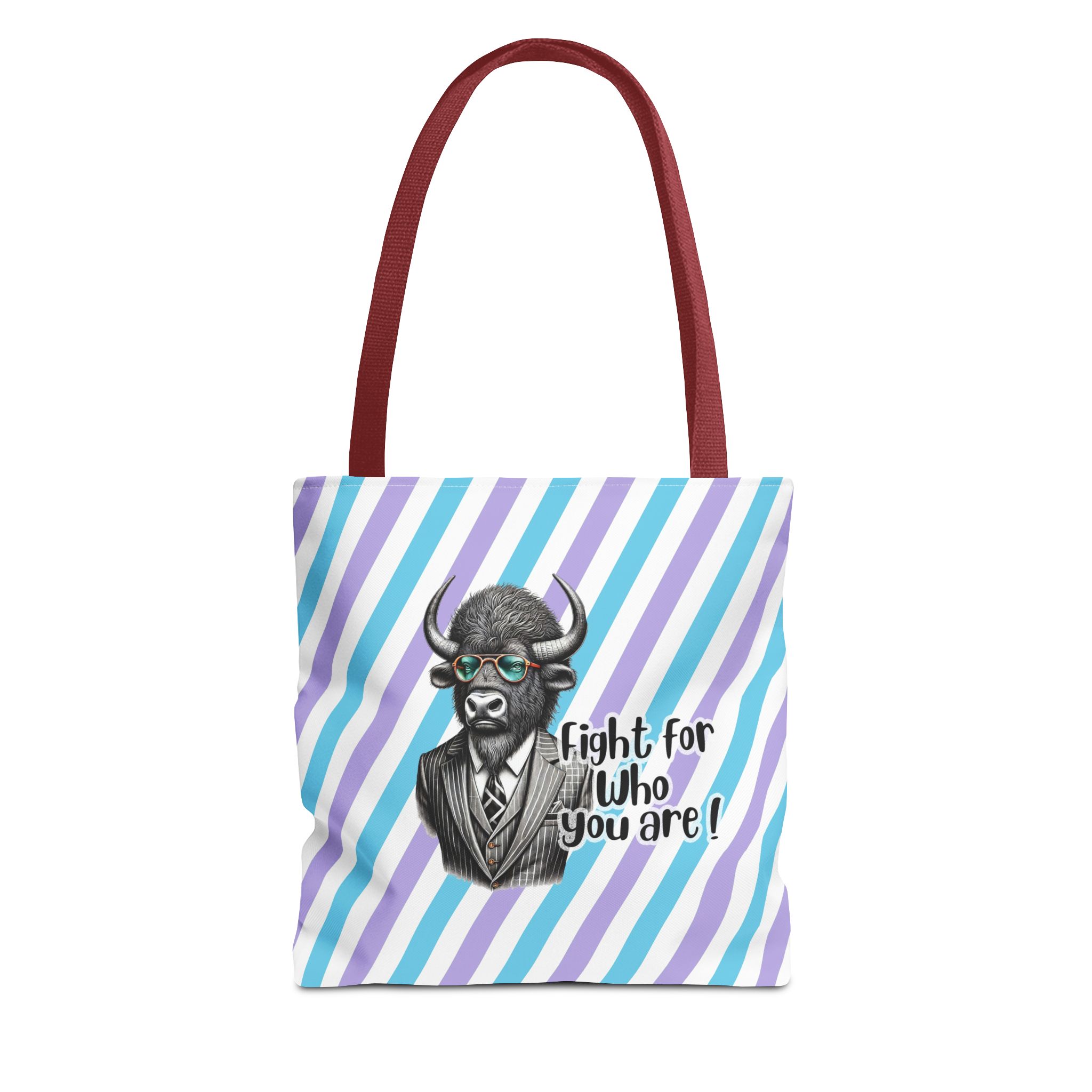 Canvas tote bag Vintage bag Motivational funny tote bag Bison design cute tote bag for self confidence shoulder bag – Image 7