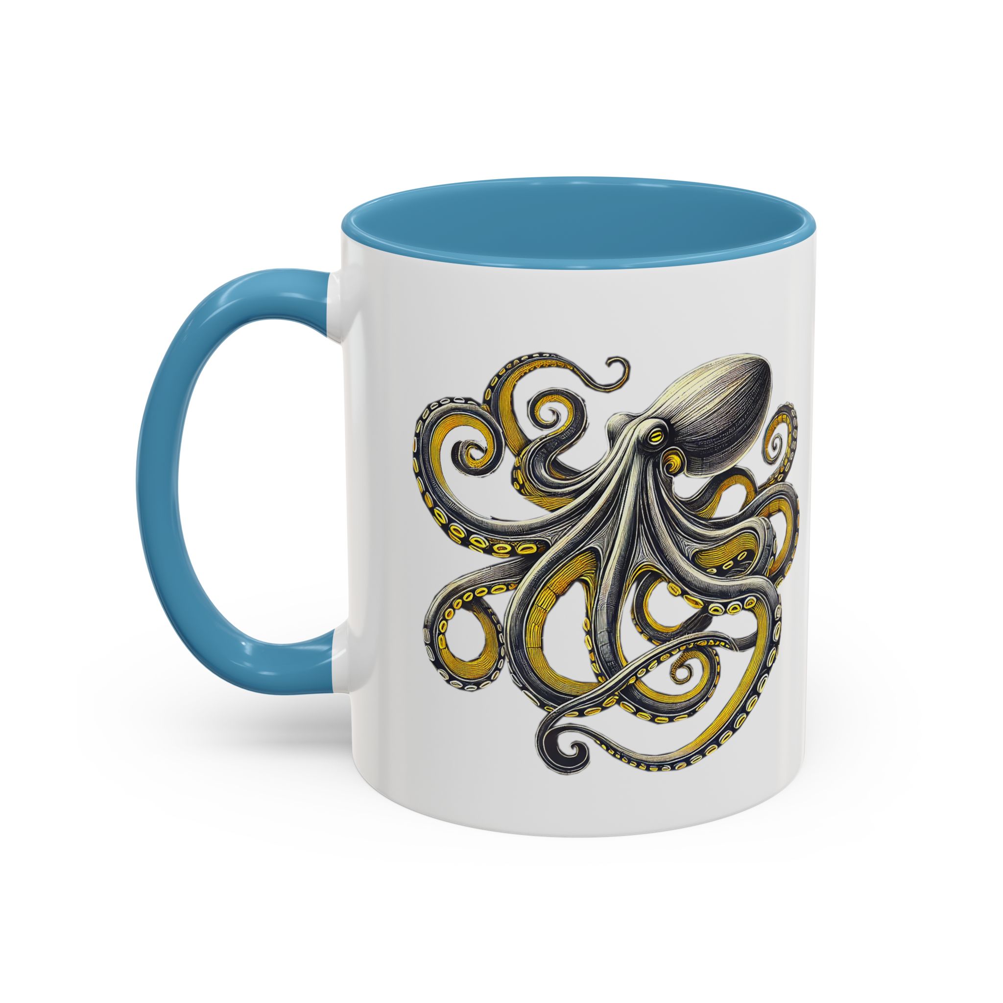 Coffee mug octopus calligraphy gift for her tea cup japan lover unique mug office accessory boho design – Image 34
