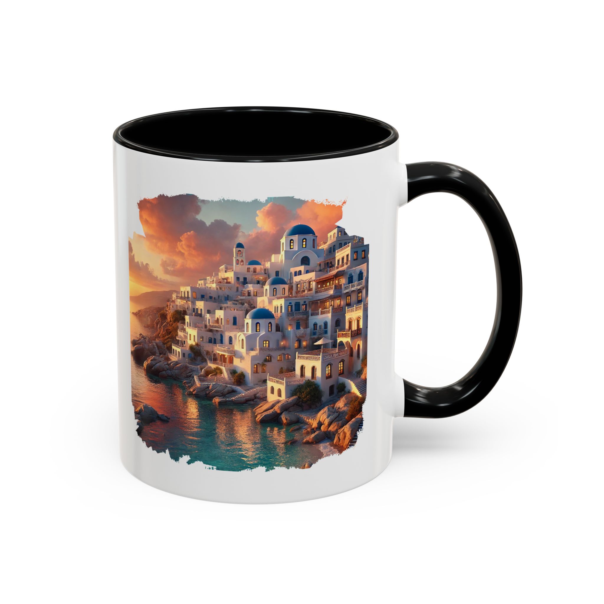 Office mug landscape Santorini caldera office mug nature print greece boho gift coffee cup tea accessory unique - Image 5