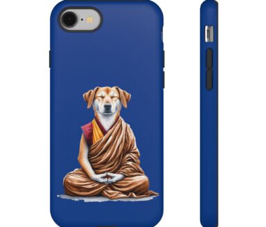 Dog in Meditation Pose Phone Case