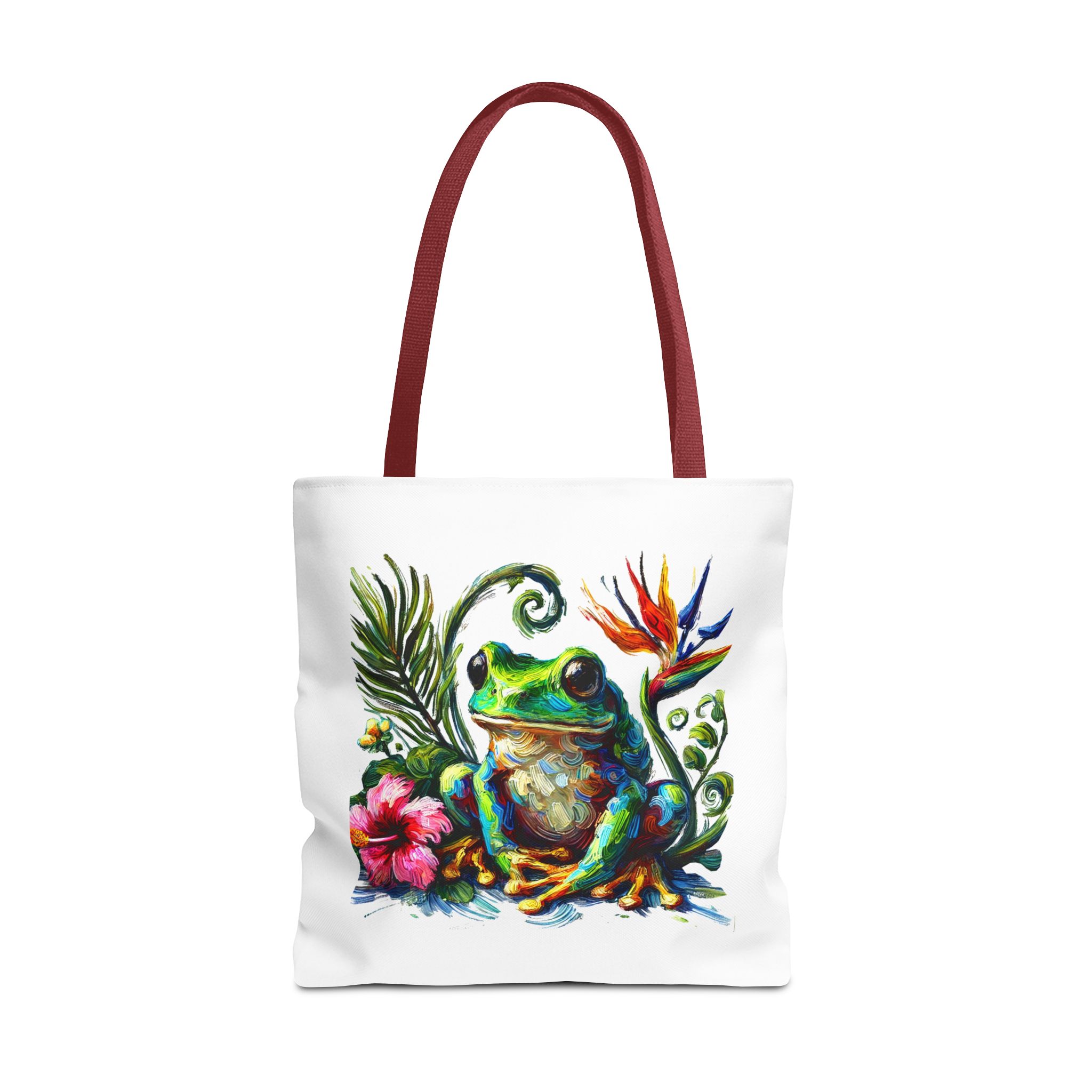 Canvas Tote bag jungle nature Bag boho clothing gift frog tropical visuals purse Handbag cool shoulder bag retro – Image 11