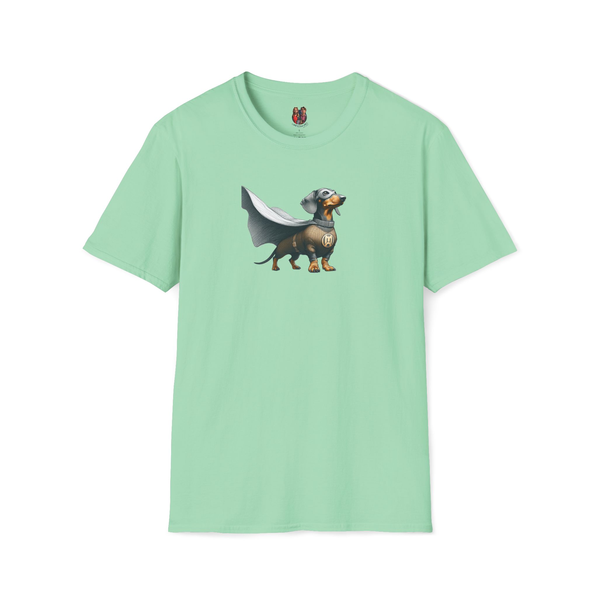 Super Dog Tee Shirt - Hero Dachshund Illustration - Comic Style Dog Graphic Tee - Image 13