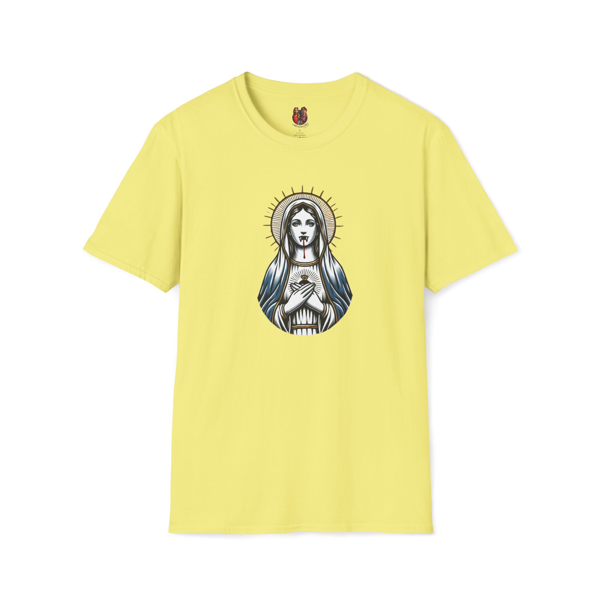 Ironic Tshirt vampire graphic tee virgin mary sarcastic clothing gift satirical print cool apparel comfy outfit comfort colors shirt - Image 12