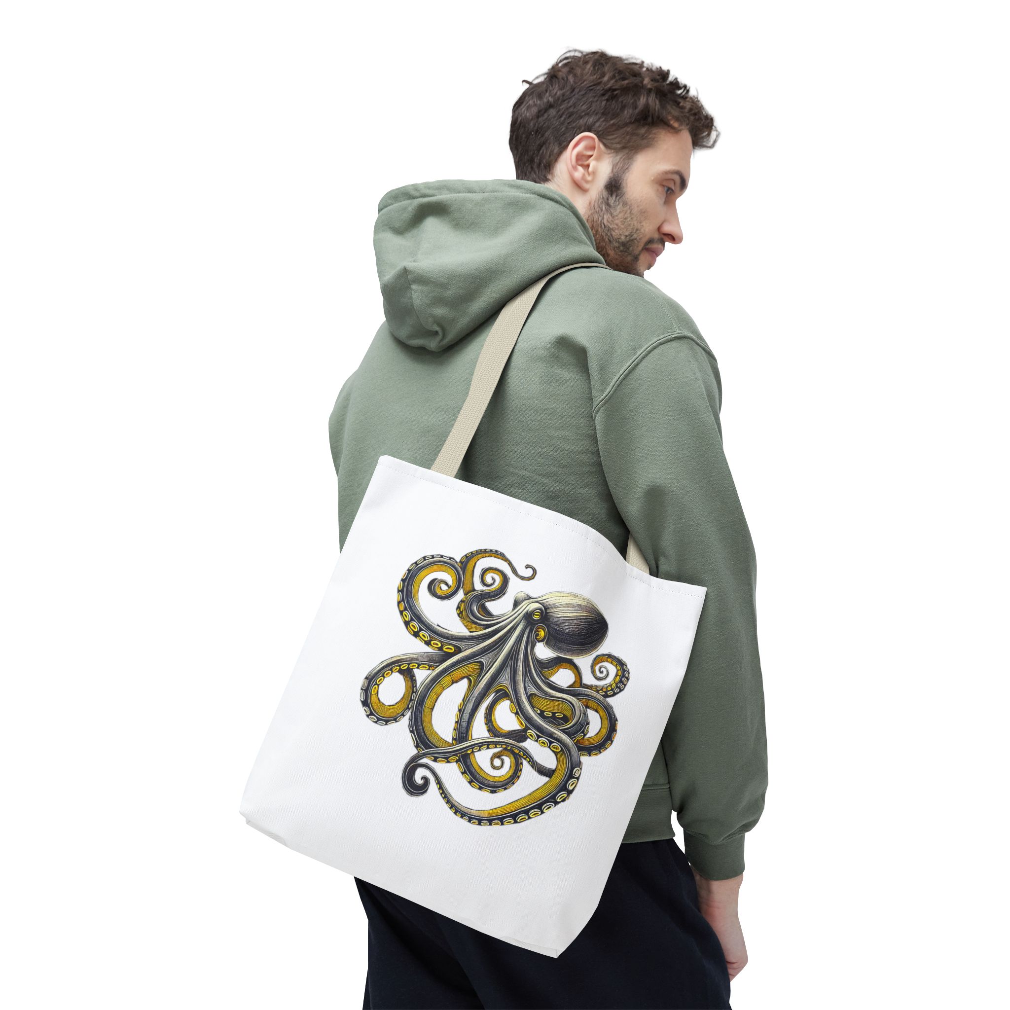 Octopus Tote bag – Boho Octopus purse – Retro handbag japanese print - Image 22
