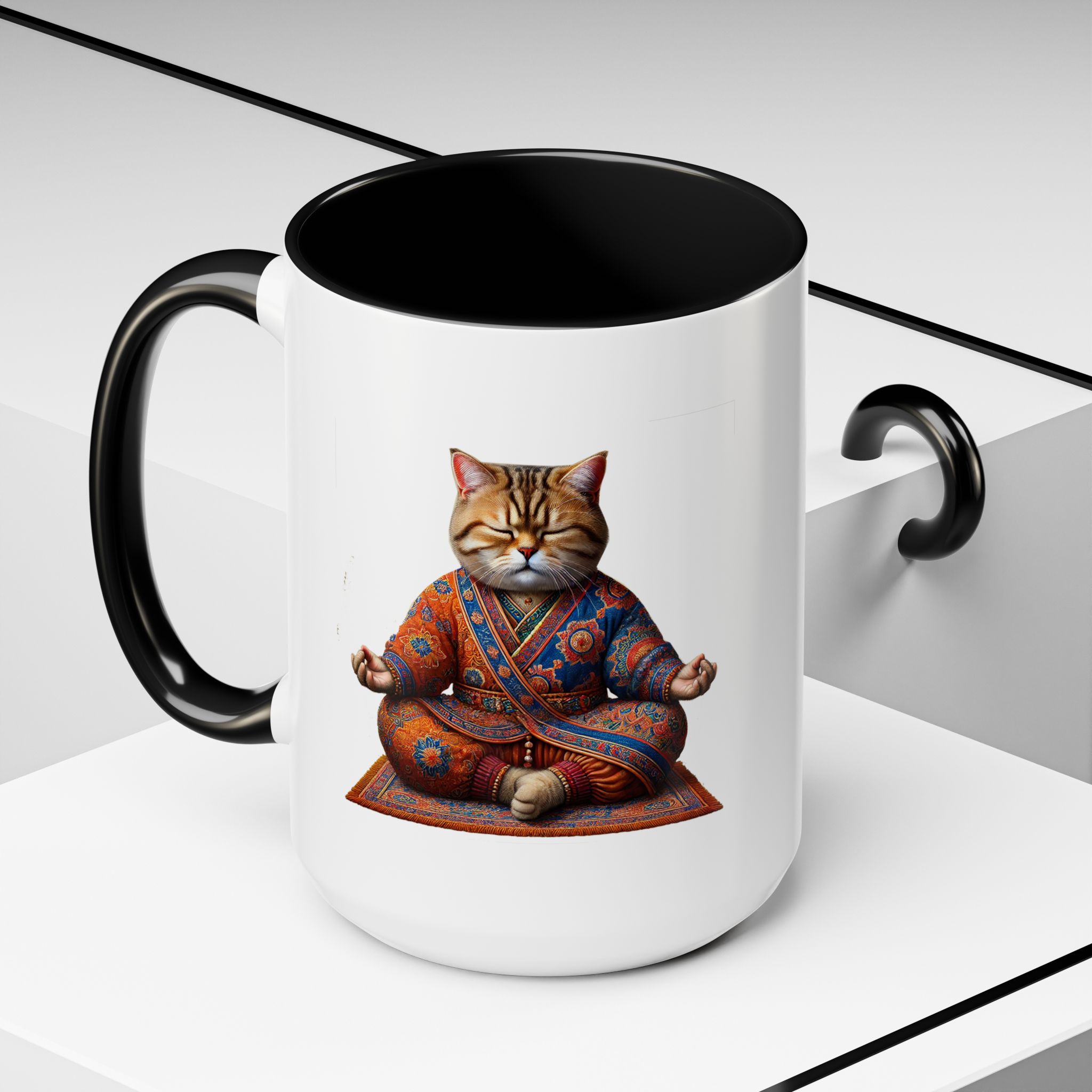 Office Mug cat lover yoga gift for mom Tea cup coffee Mug meditation accessory mindfulness pet design - Image 24