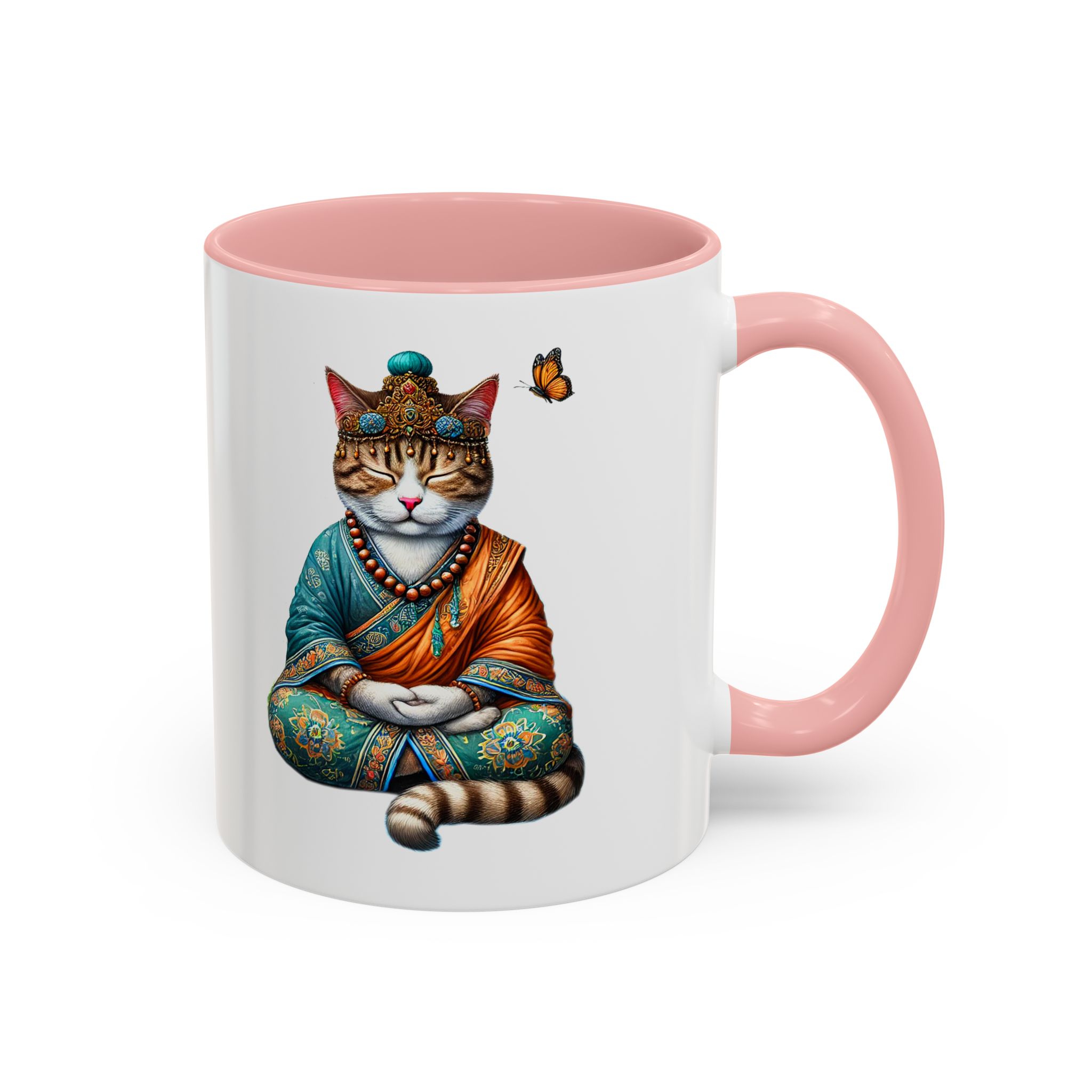 Coffee Mug meditation unique Mug cat lover tea cup yoga gift for her mindfulness accessory pet design – Image 13