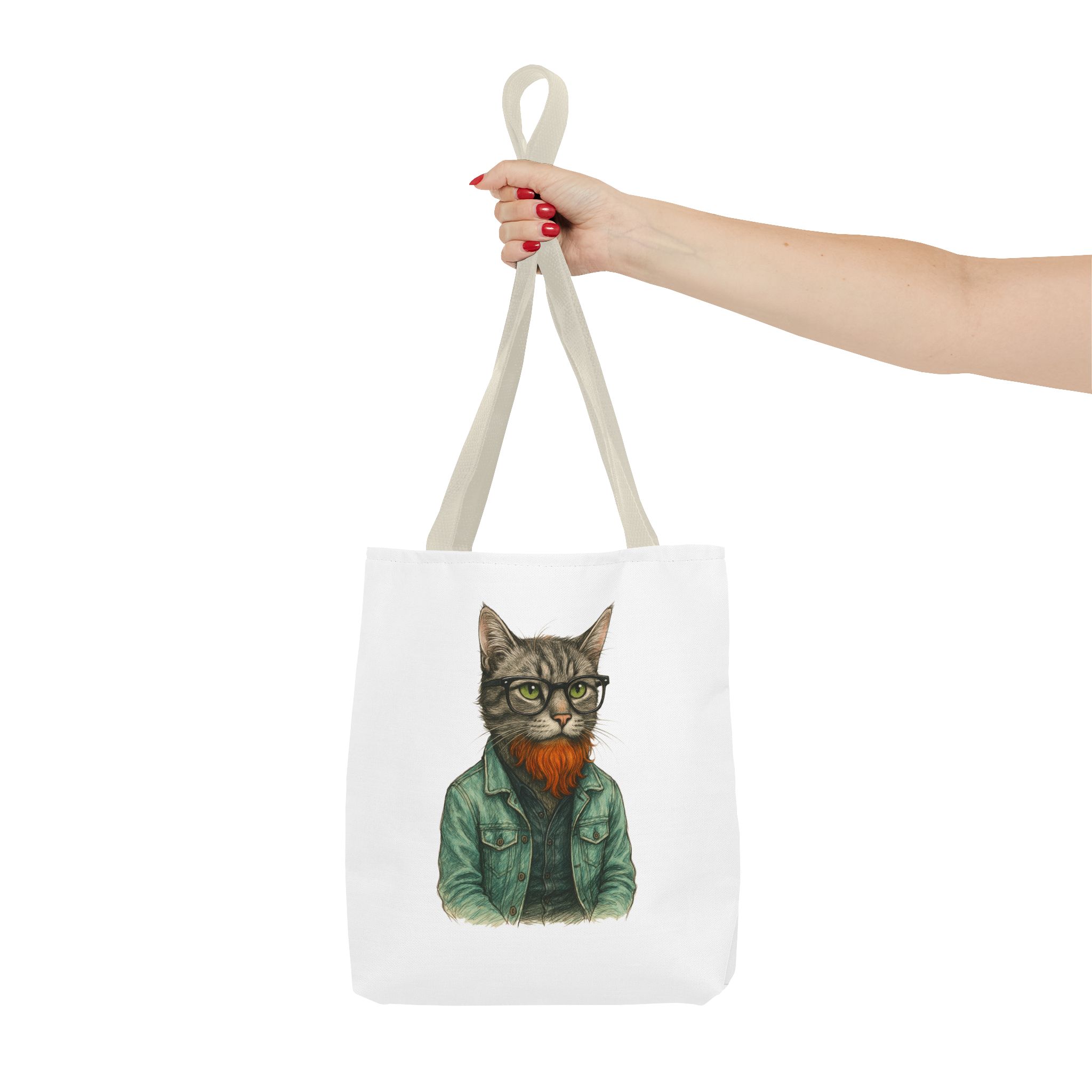 Hipster Cat tote bag – Kitty Tote bag – Boho Cat purse hipster print - Image 20
