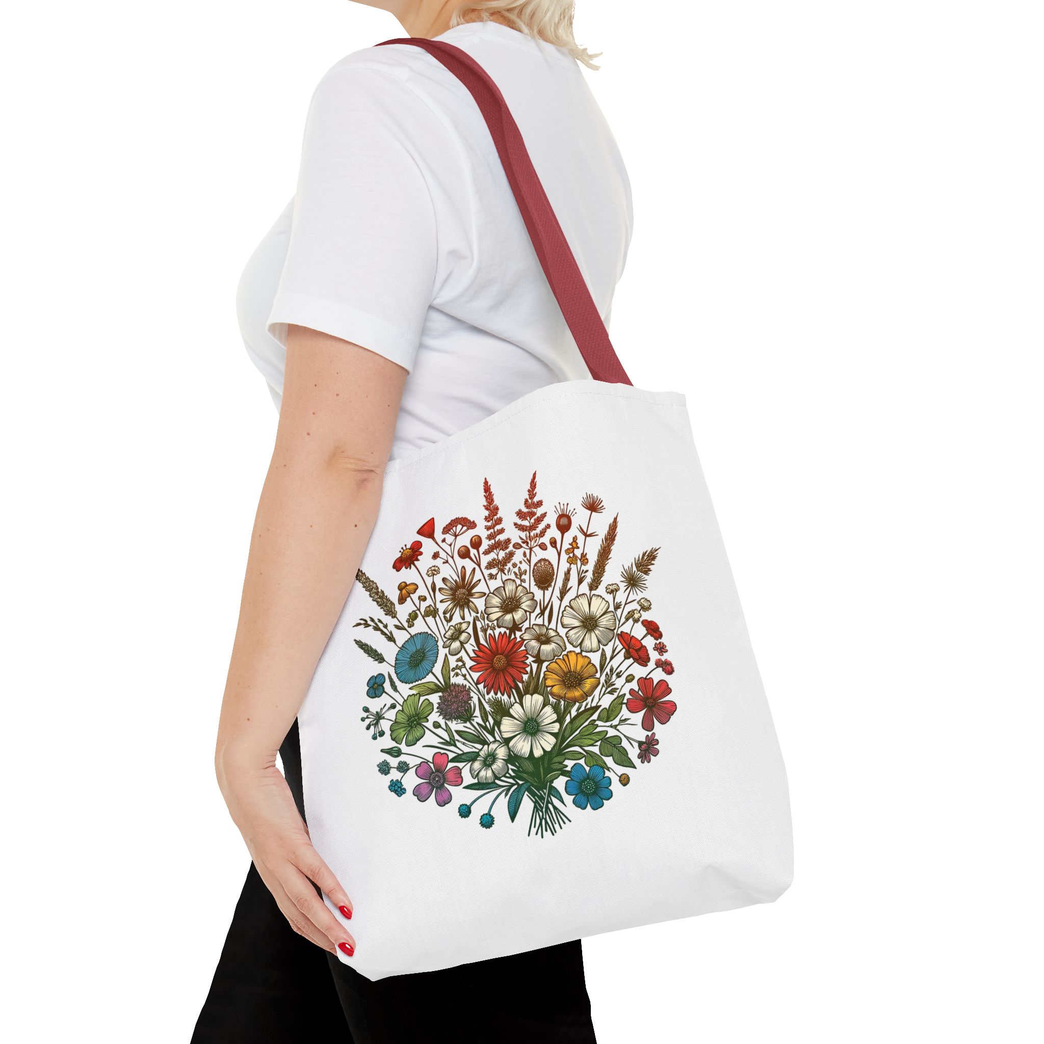 Flower tote bag – Boho Flower Tote bag – Floral purse tropical print - Image 10