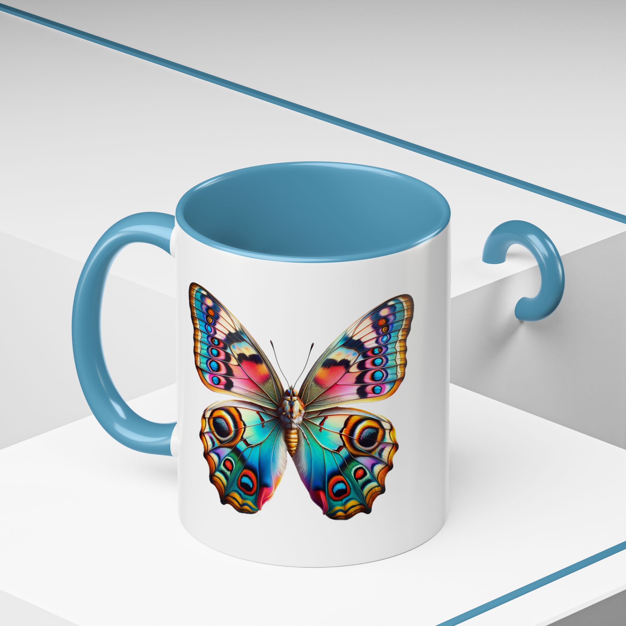 Coffee mug Butterfly unique cup boho gift for her office accessory cute mug nature design - Imagen 4