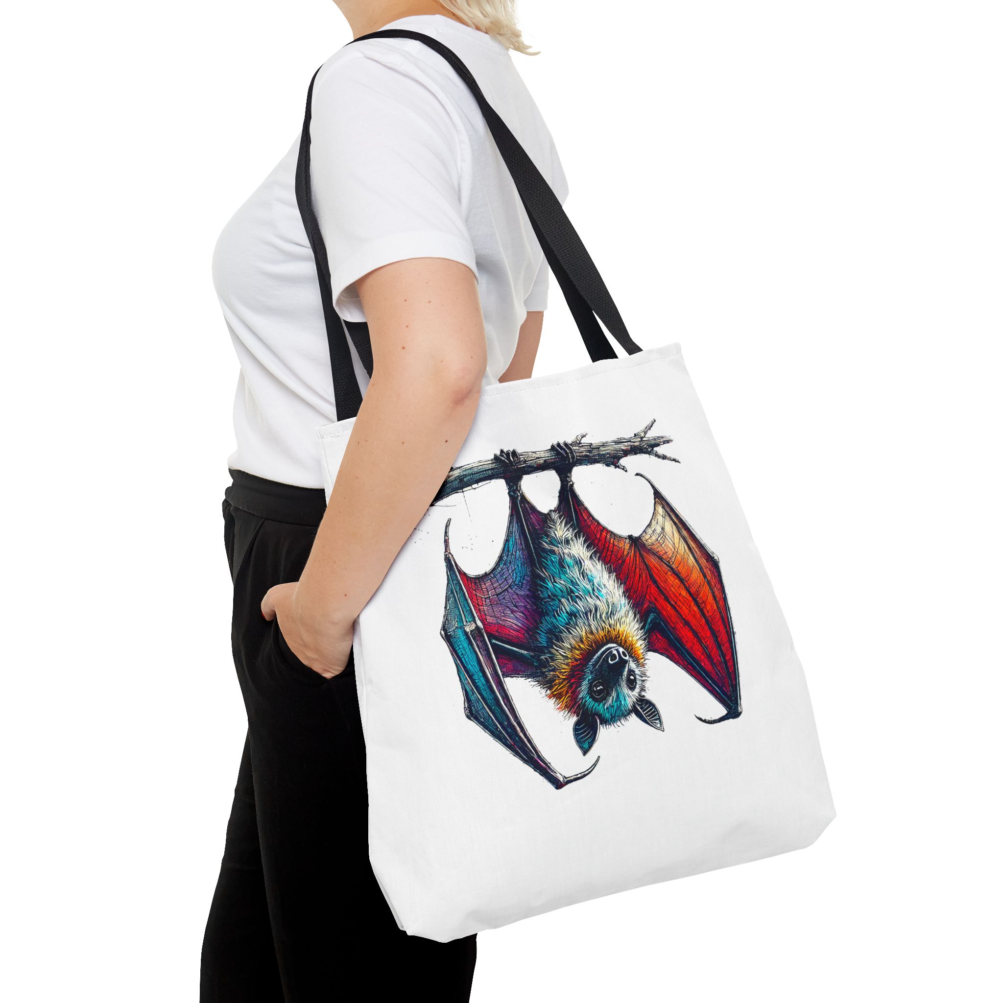 Bat tote bag original animal print design for creative souls - Image 6