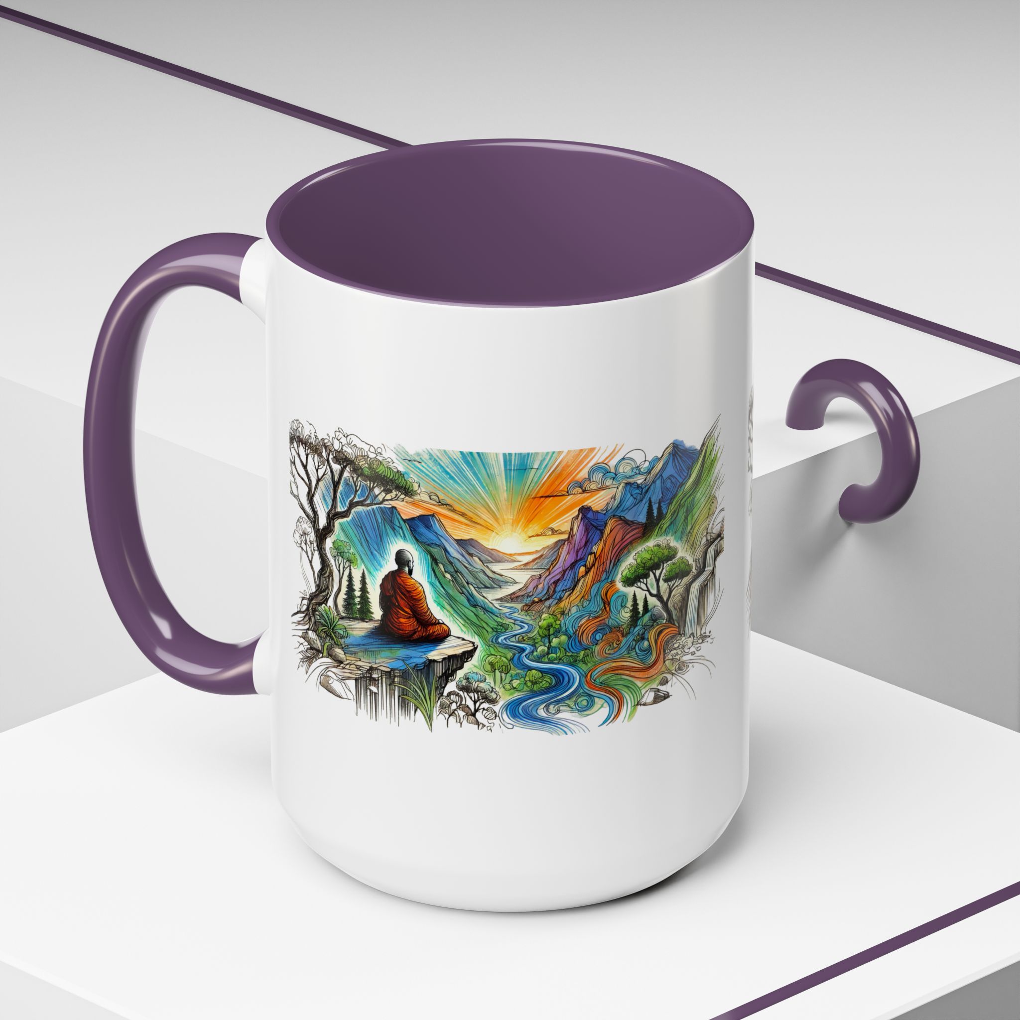 Unique mug Free spirit Tea Cup buddhism accessory Meditation Mug vintage mug yoga gift for her buddha design - Image 60