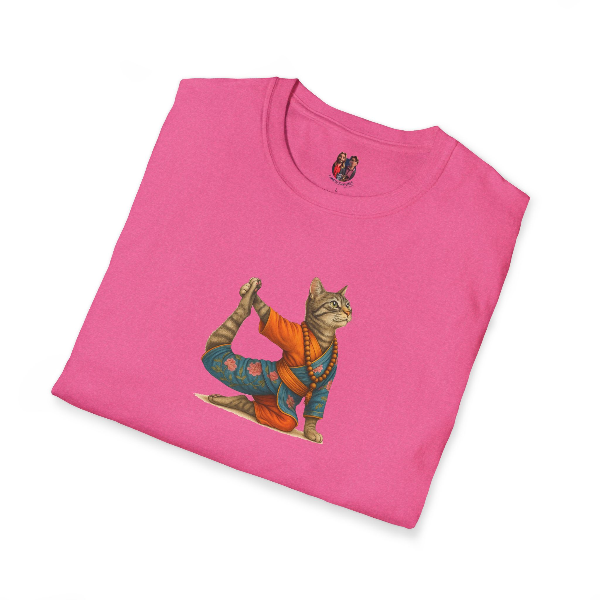Cat Graphic tee yoga top Kitten meditation vintage tshirt mindfulness clothing funny tshirt - Image 31
