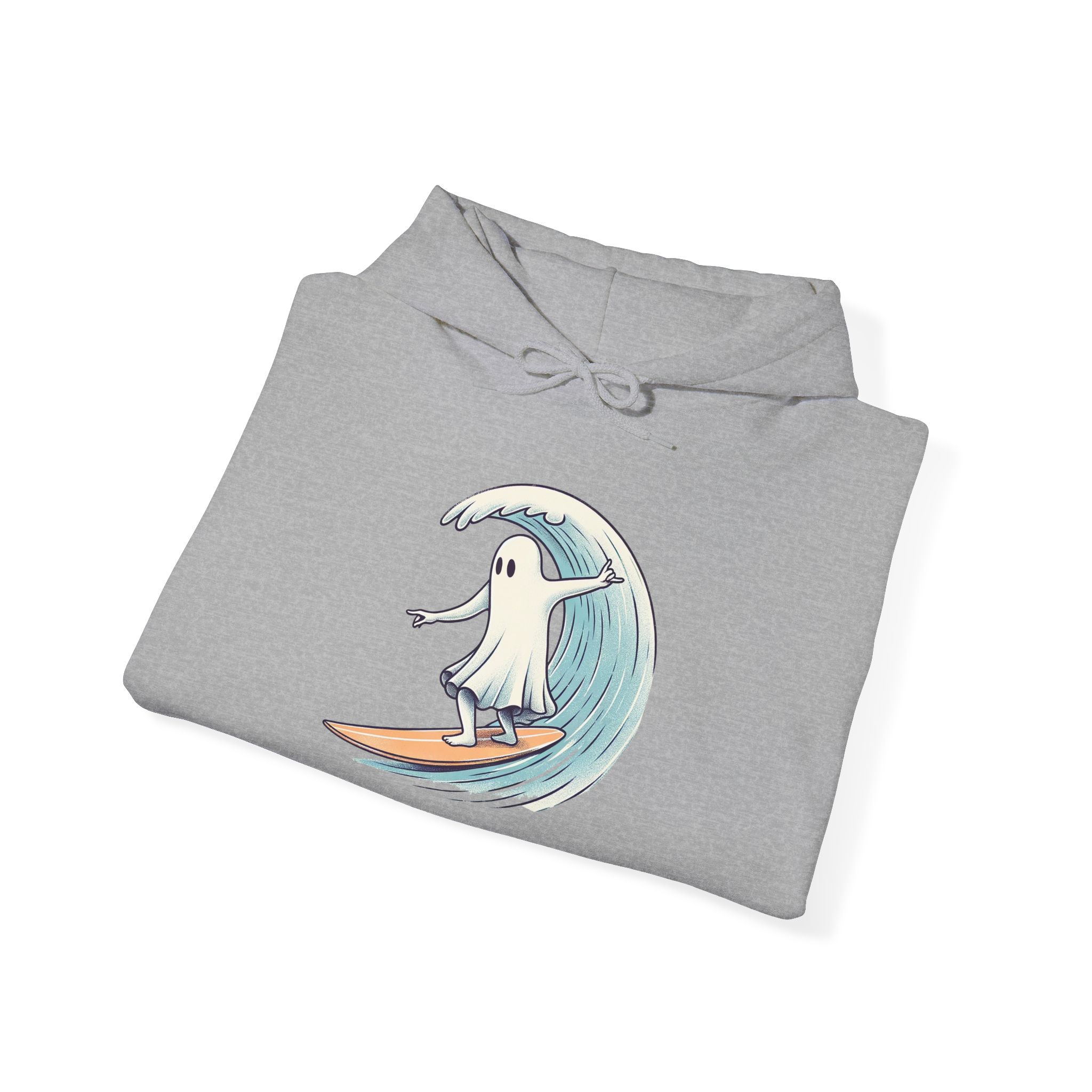 Surf Ghost Hoodie – Beach sweatshirt – Boho Ghost Hoodie surf print ghost - Image 11