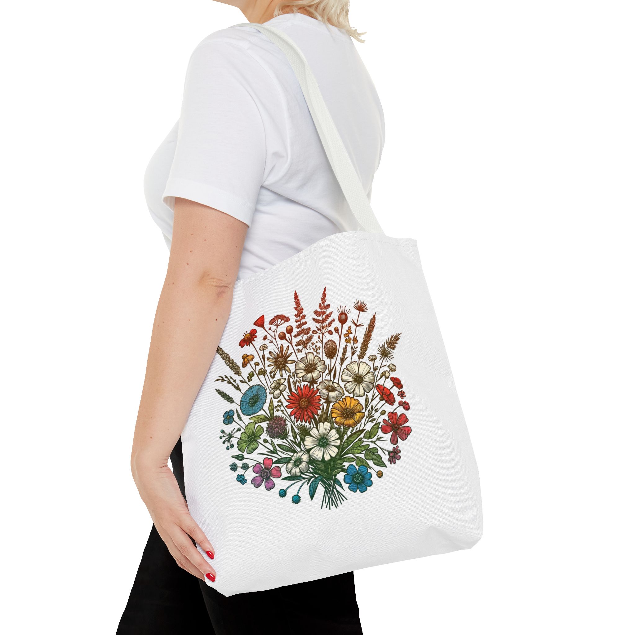 Flower tote bag – Boho Flower Tote bag – Floral purse tropical print - Image 16