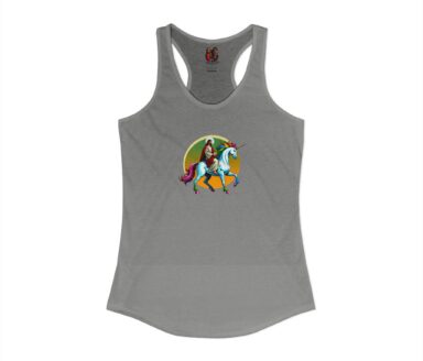 Gray Tank Top with Unicorn Graphic