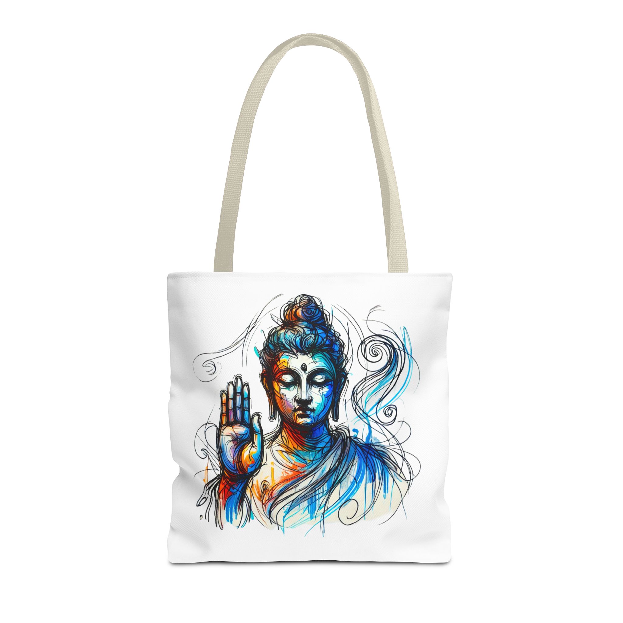 Canvas tote bag yoga bag vintage buddha shoulder bag Meditation handbag buddhism mindfulness - Image 21